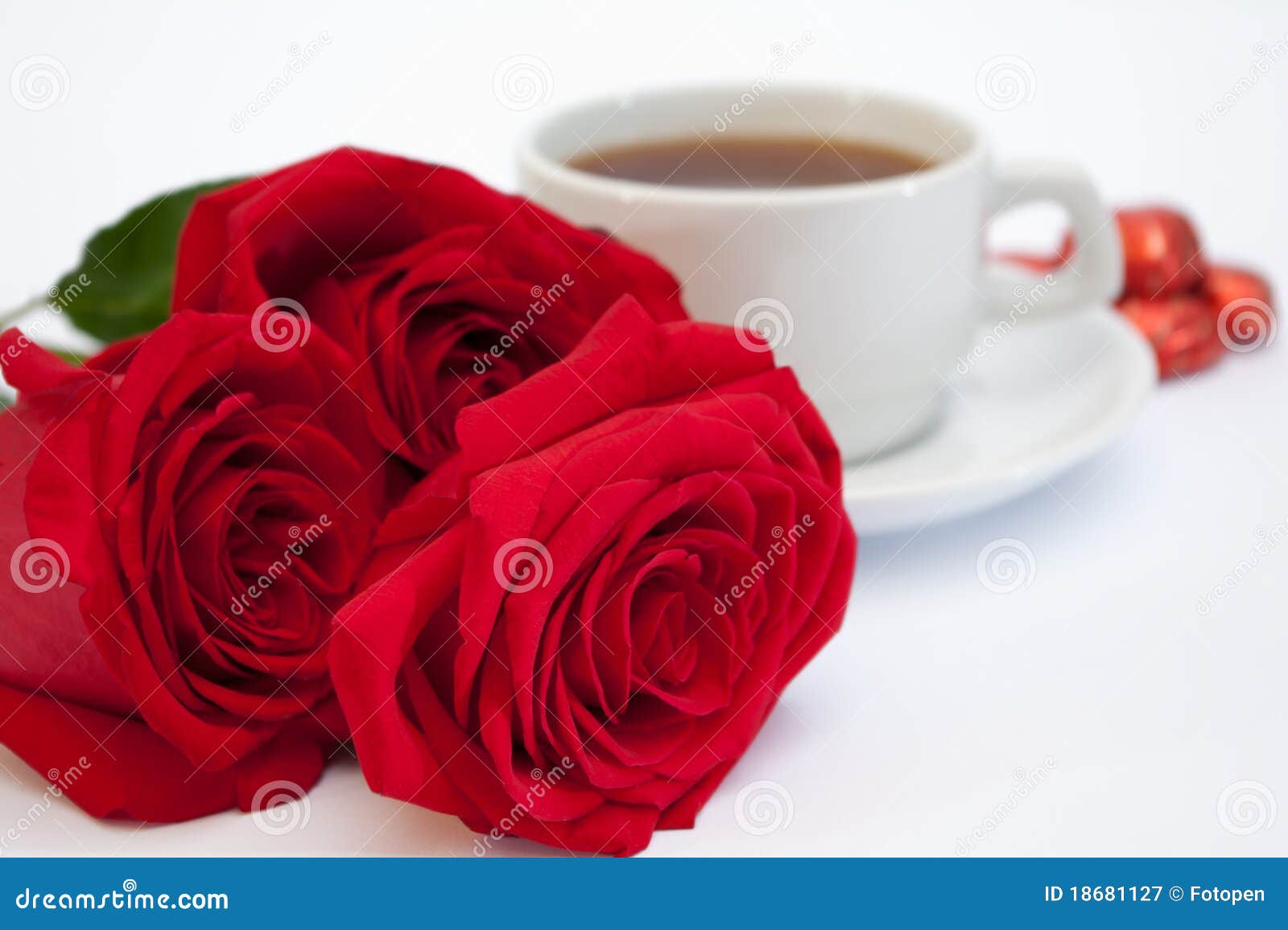 Tea, roses, chocolates stock image. Image of petals, celebration 18681127