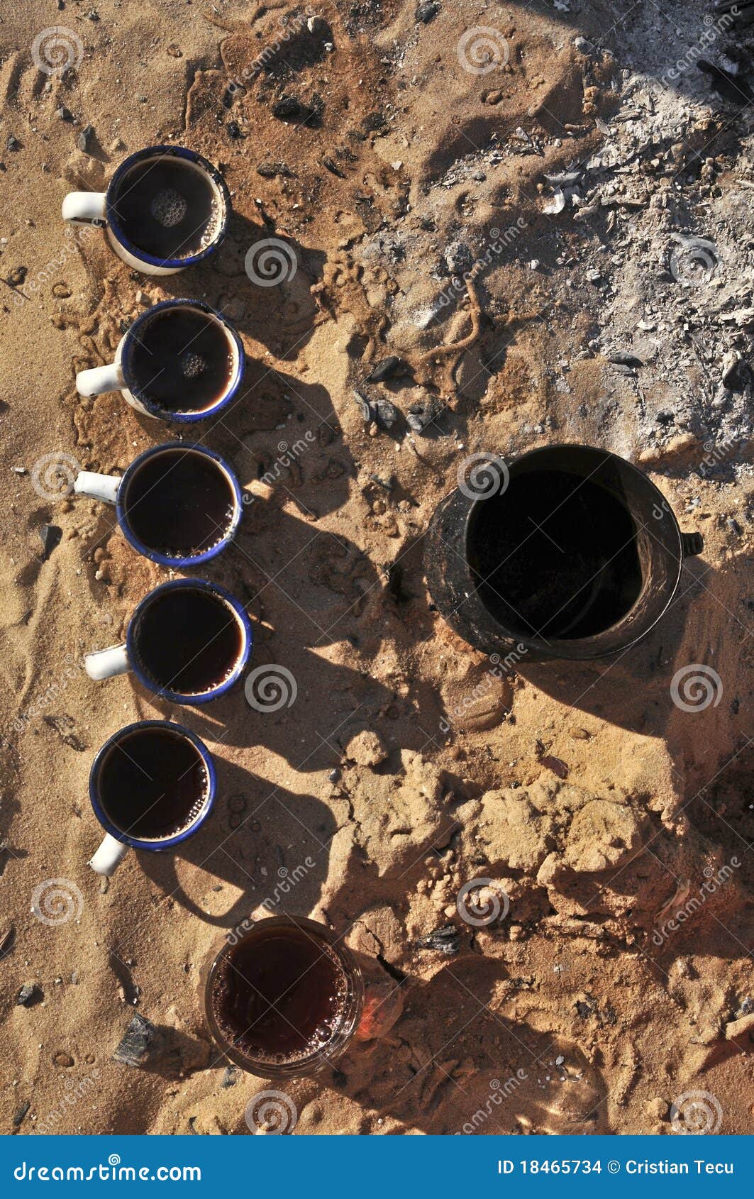 Tea in Sahara stock photo. Image of natural, dawn, sandy 18465734