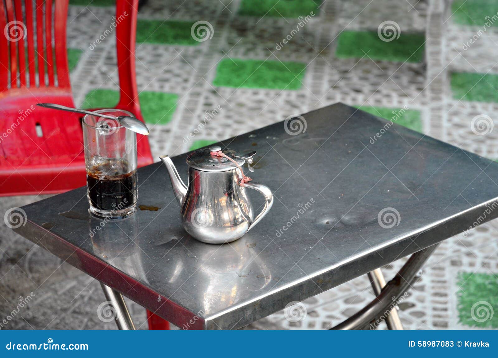 Tea in Saigon Vietnam stock image. Image of liquid, kettle 58987083