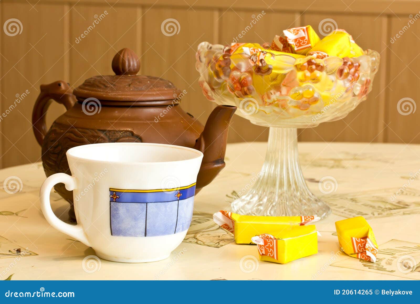 Tea set stock image. Image of candy, rest, kettle, kitchen 20614265