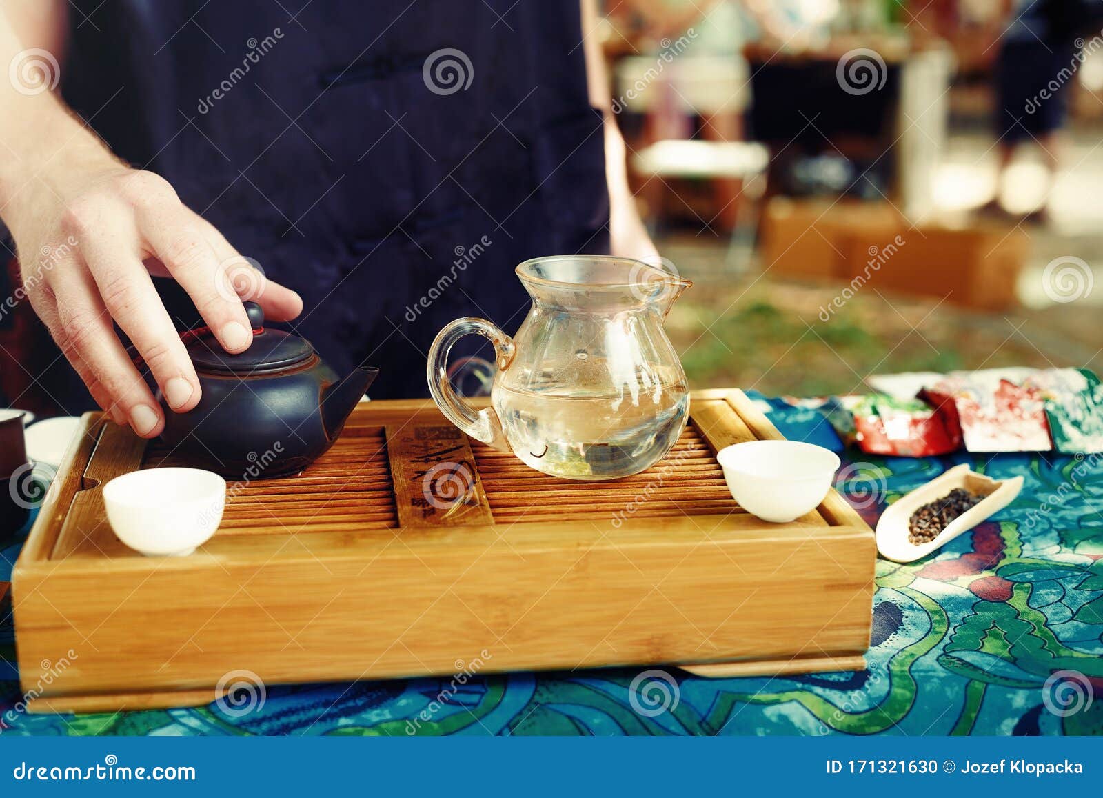Tea Set for Tea Ceremony. Tea Ritual. Stock Photo Image of outdoors