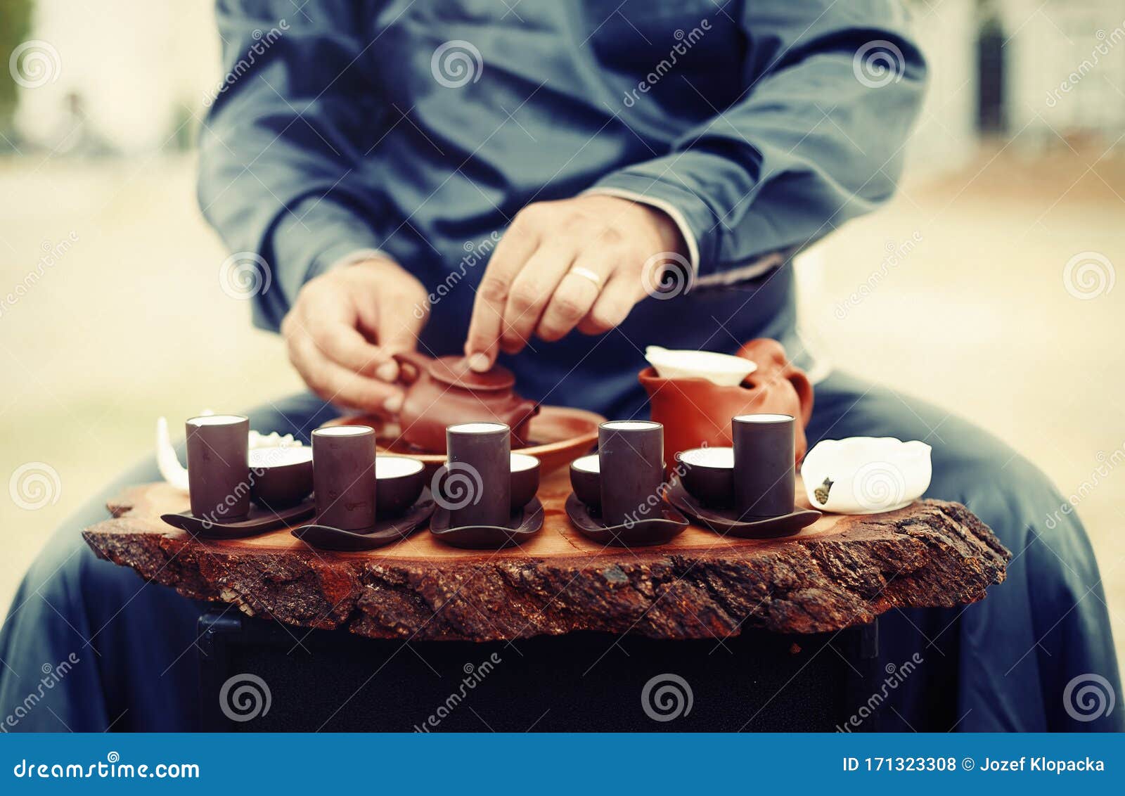 Tea Set for Tea Ceremony. Tea Ritual. Stock Photo Image of oolong