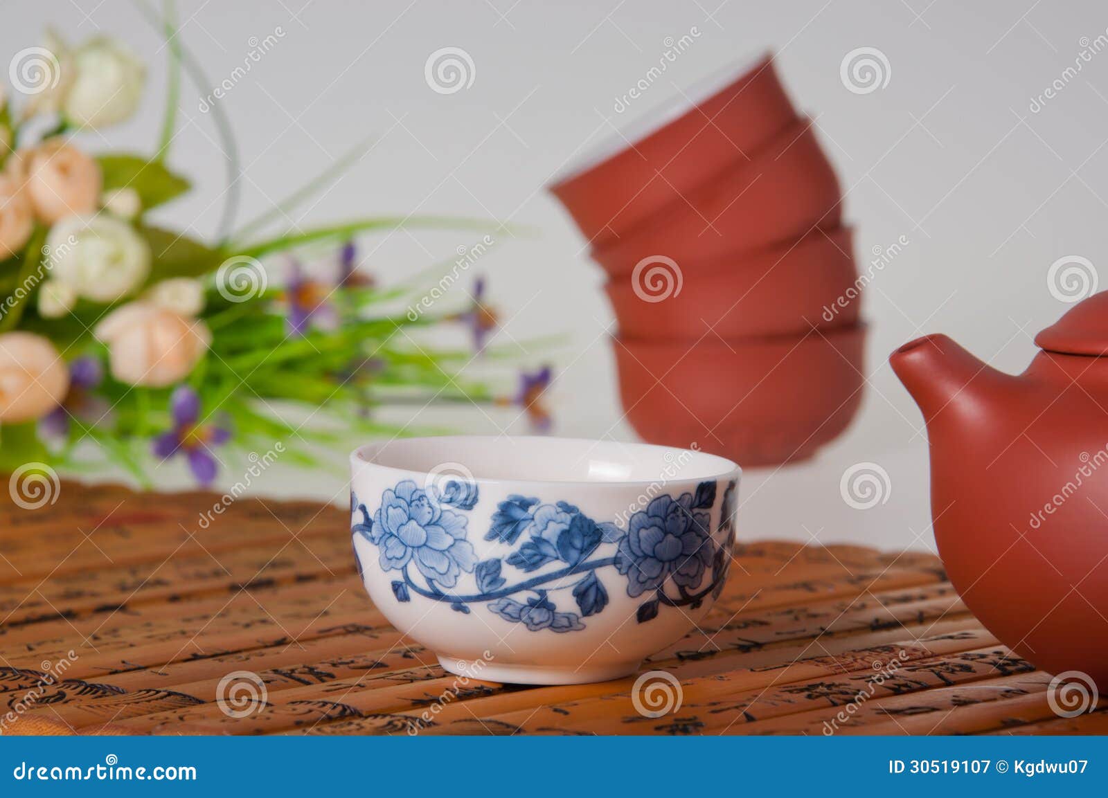 Tea set stock image. Image of purple, traditional, culture 30519107