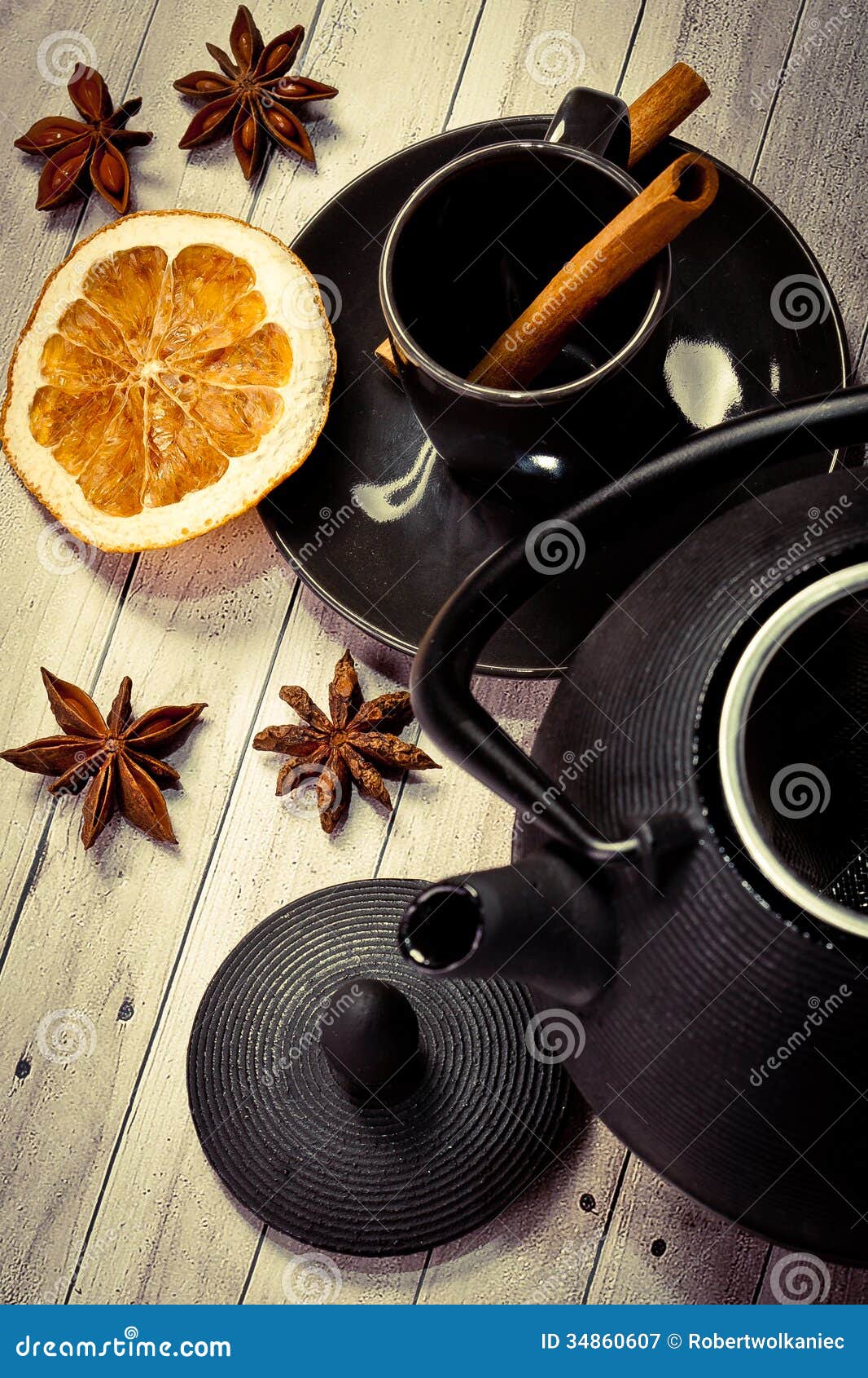 Tea set kettle stock image. Image of fresh, copyspace 34860607