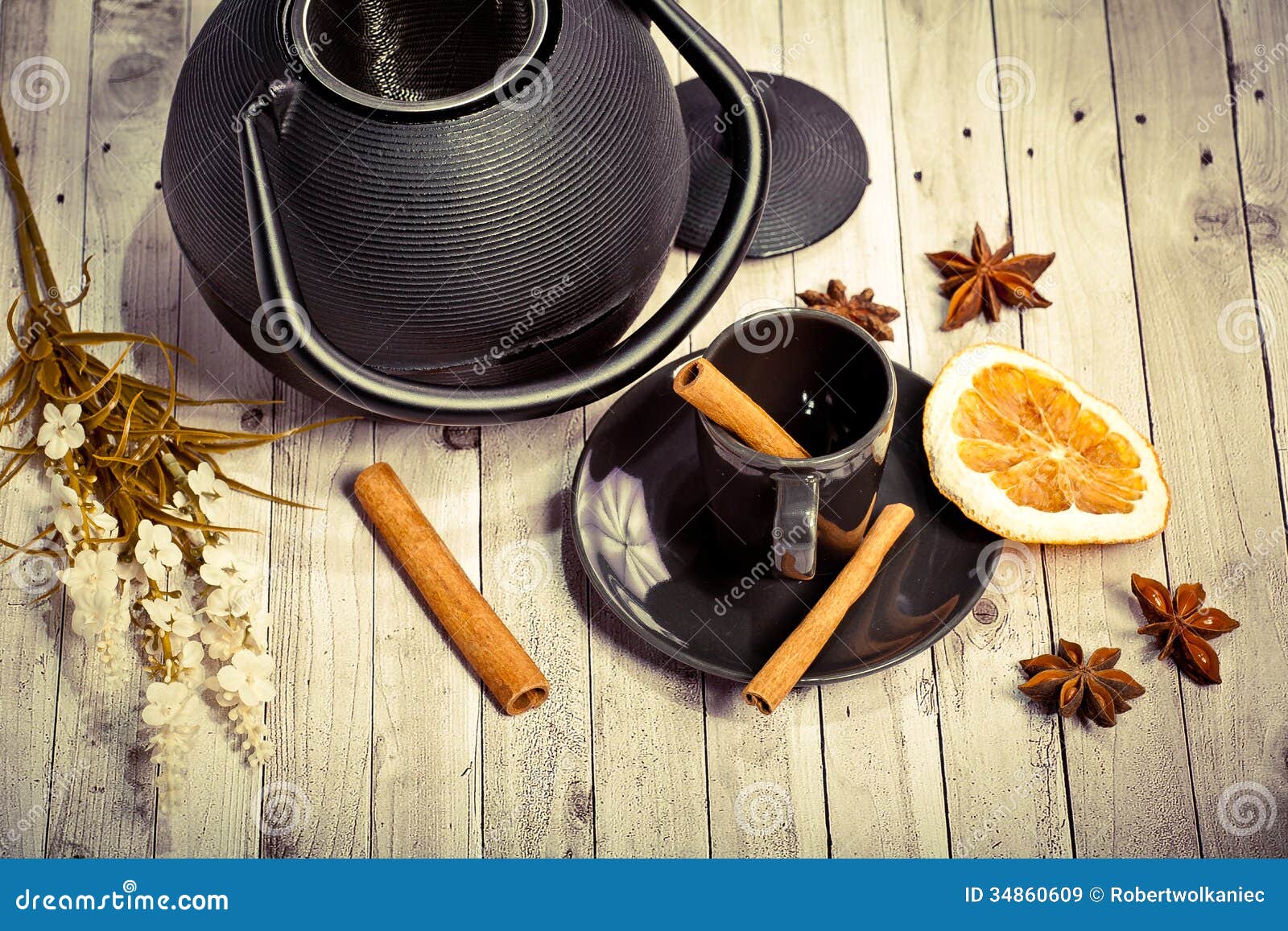 Tea set kettle stock image. Image of food, lifestyle 34860609