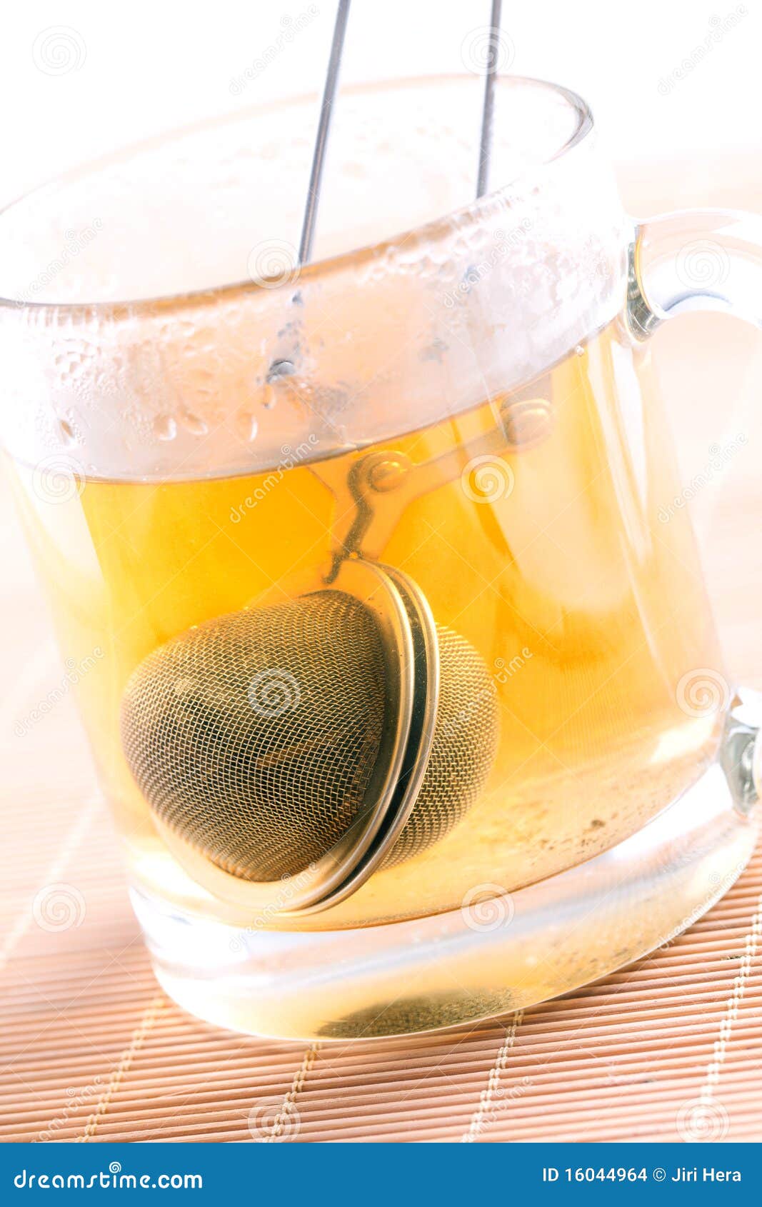 Tea strainer in cup stock photo. Image of food, natural 16044964