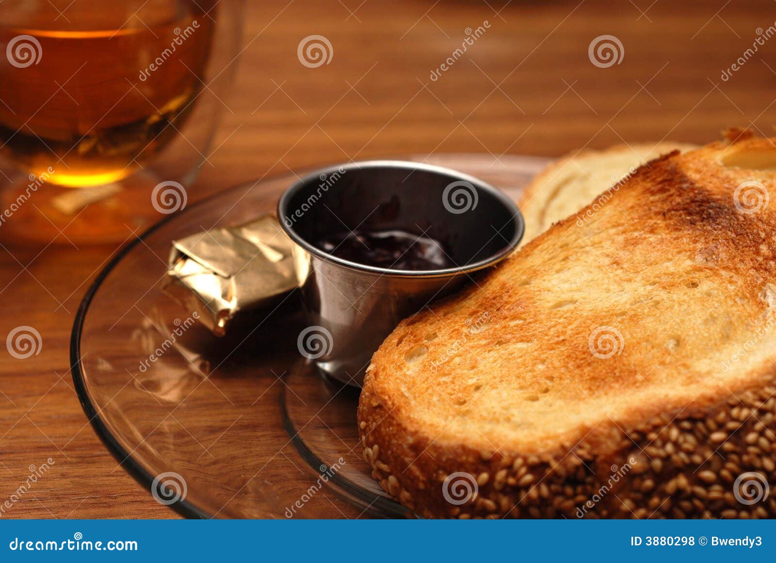 Tea and Toast stock photo. Image of slice, plate, food 3880298