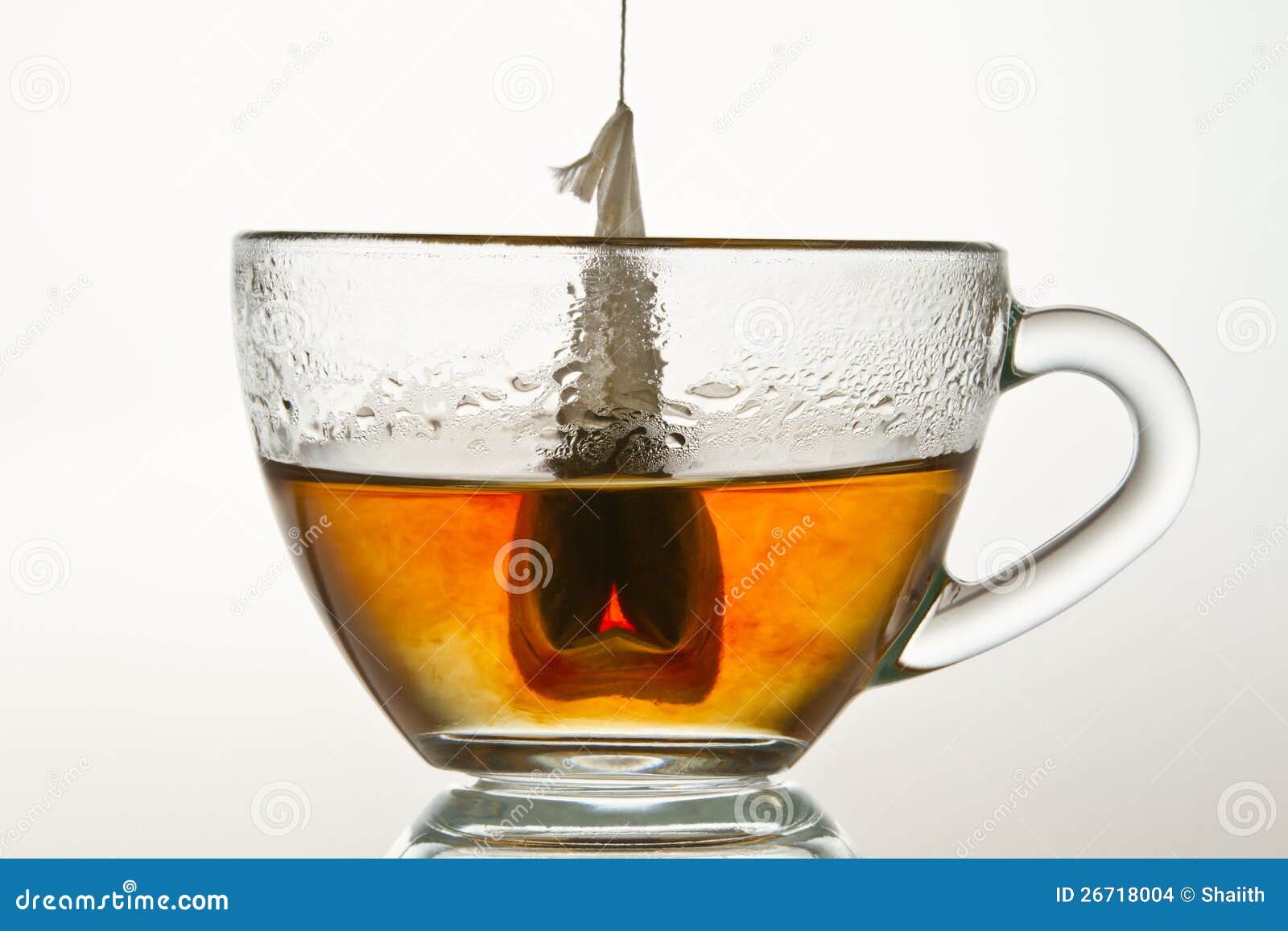 Teabag in a Cup Filled with Hot Water Stock Photo Image of drink, liquid 26718004