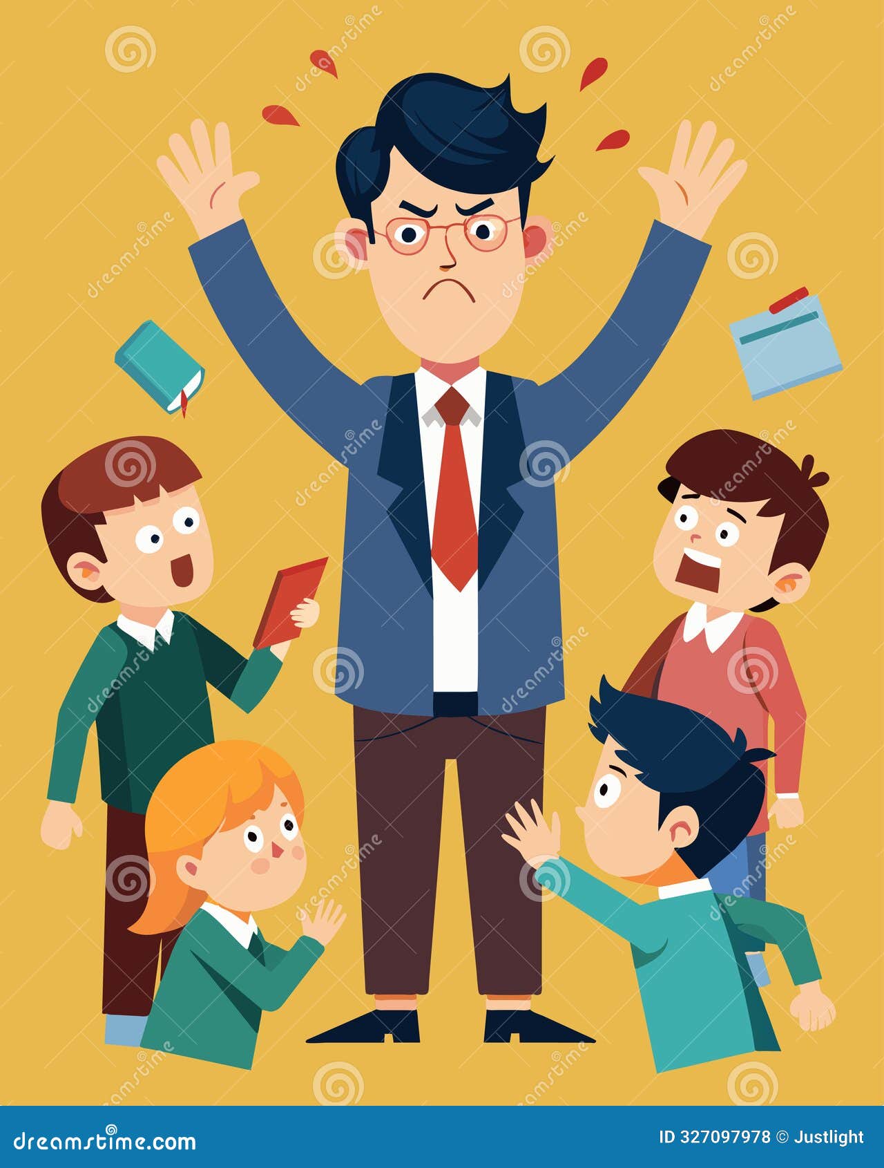 a teacher is bombarded by insults and accusations from students who refuse to take responsibility for their own actions