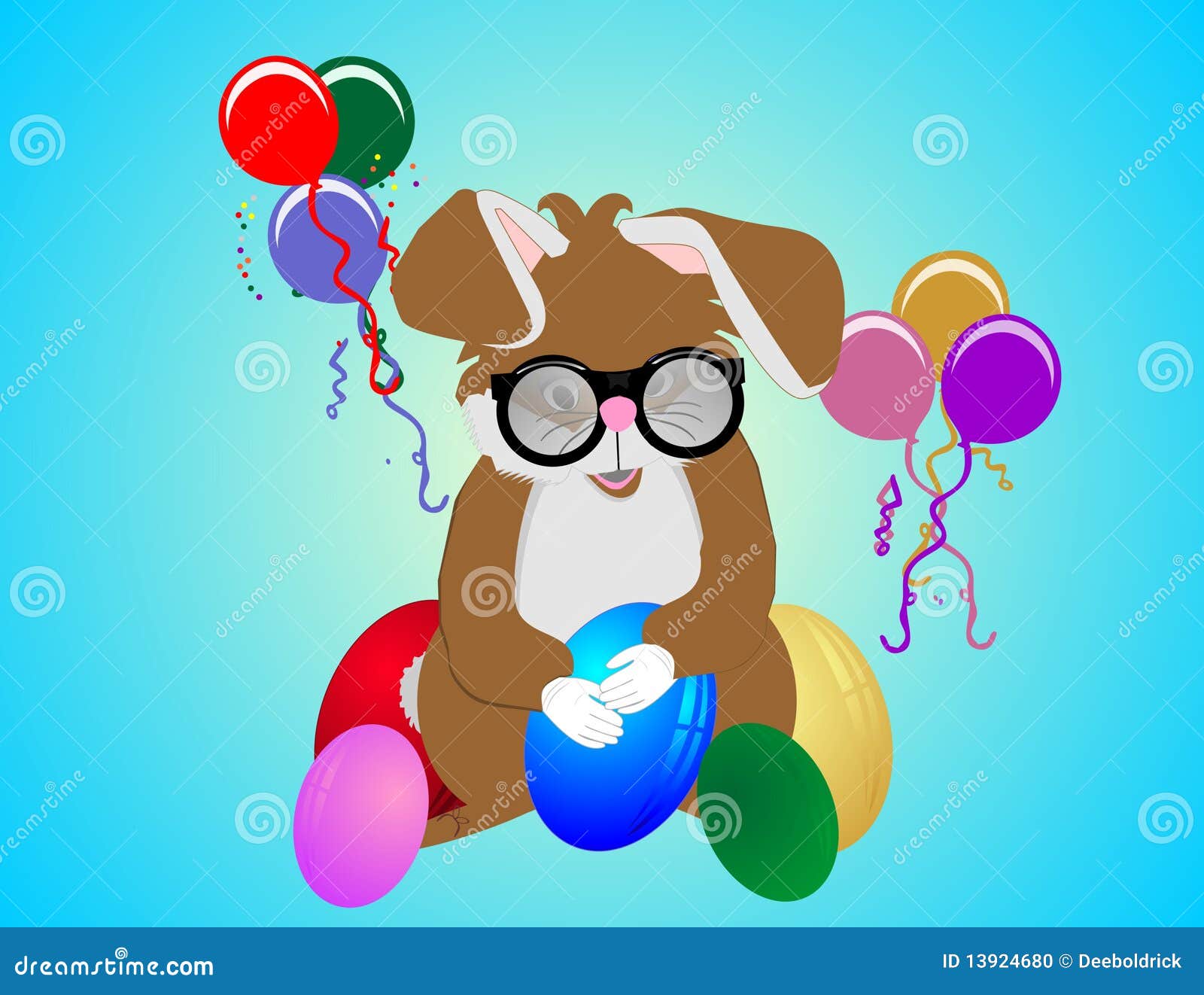 Download Teacher Bunny stock vector. Illustration of confetti - 13924680