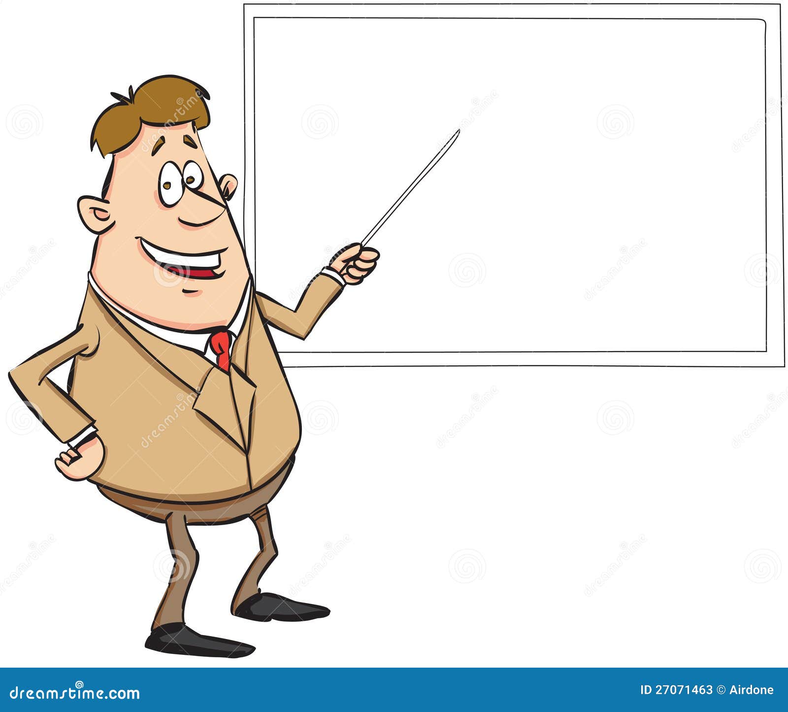 Teacher in cartoon style stock vector. Illustration of stick - 27071463