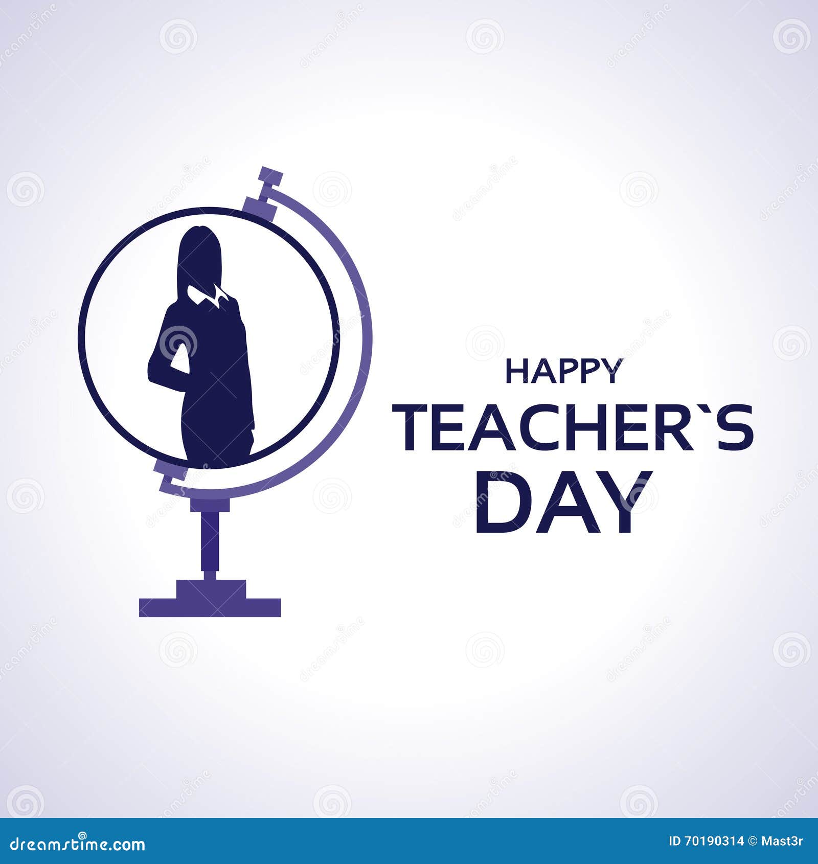 Download Teacher Day Holiday Silhouette Woman On Globe Greeting ...