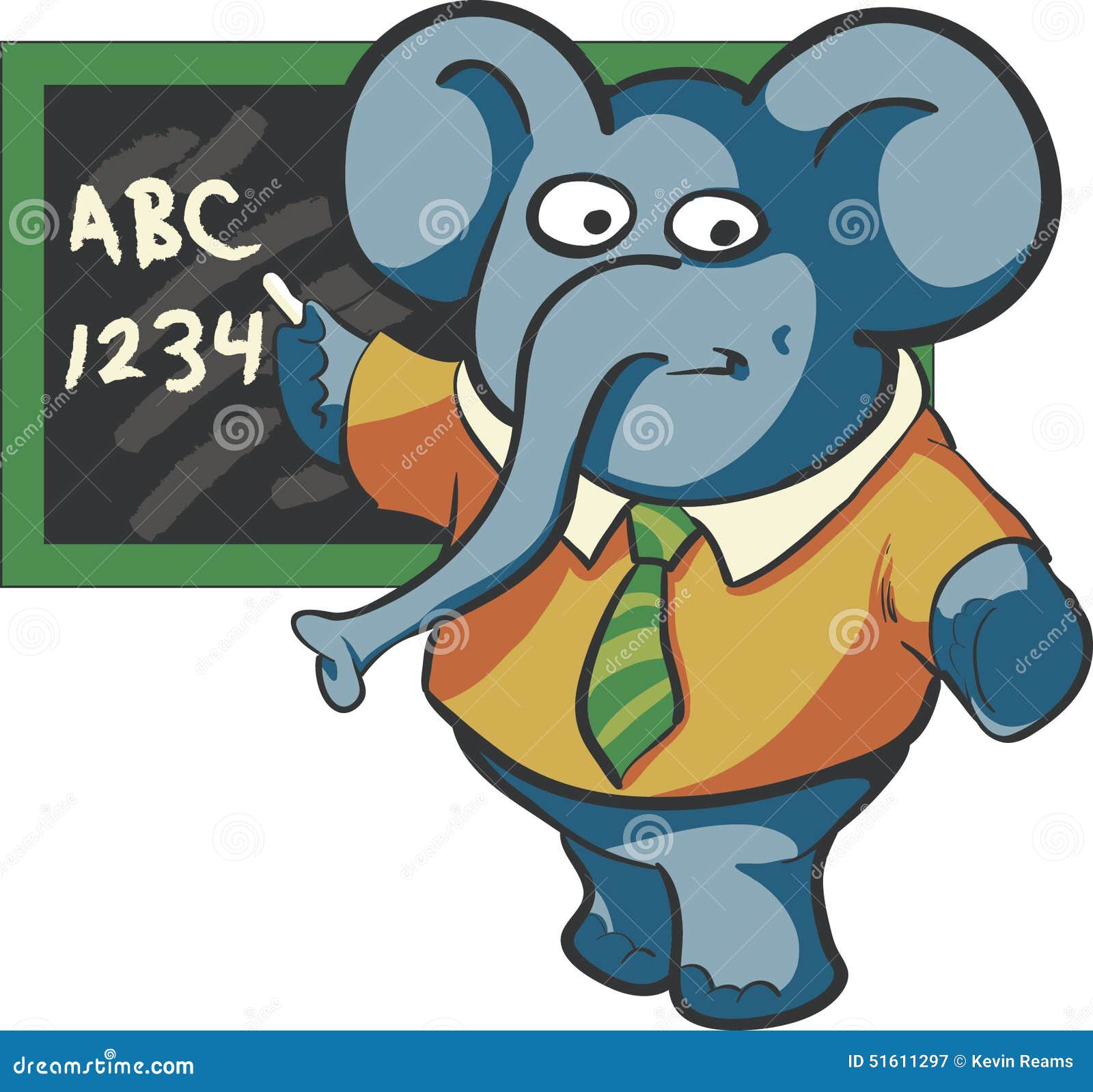 Teacher Elephant stock vector. Illustration of shirt 51611297