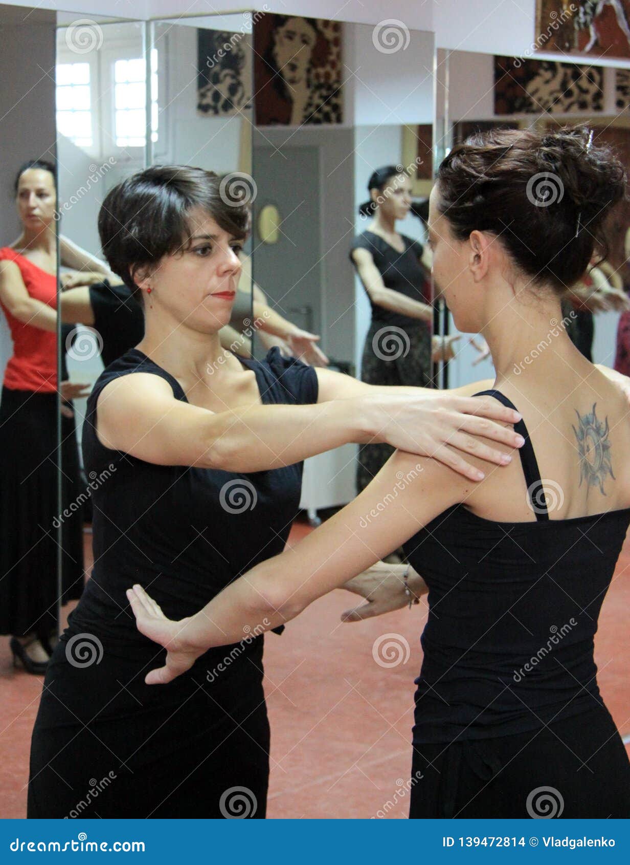 The Teacher, a Flamenco Dancer Leonor Leal Conducts Classes in the Hall ...