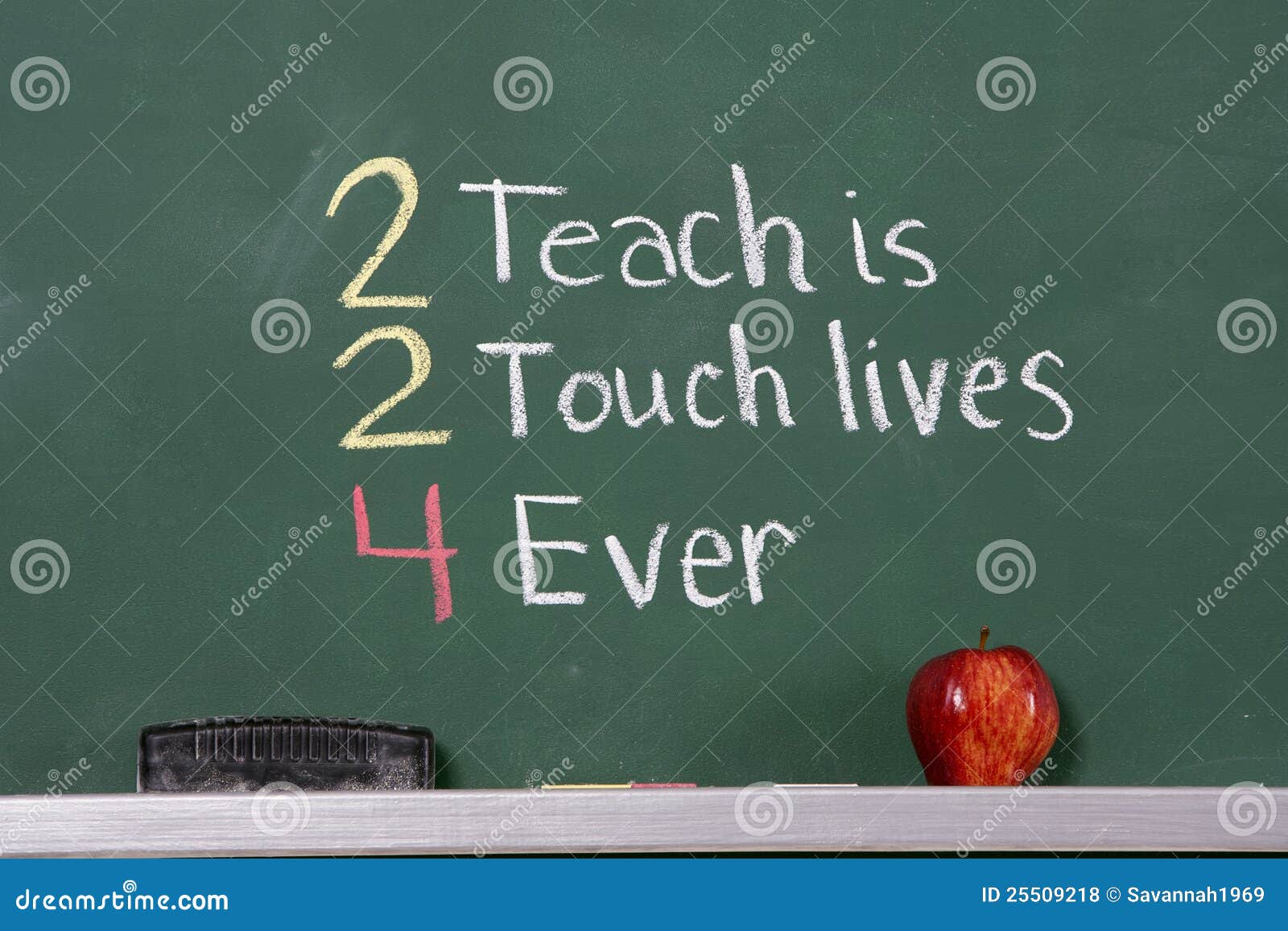 Teacher Inspirational Phrase On Chalkboard Royalty Free