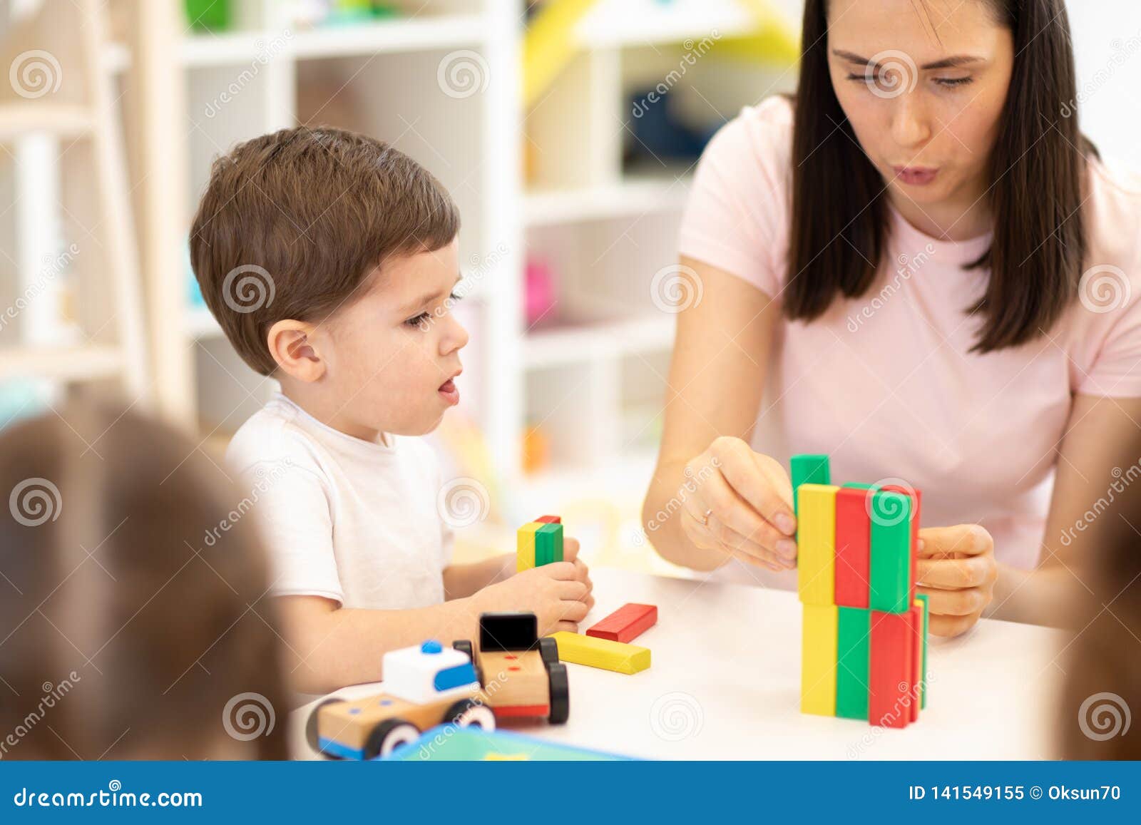 kids and blocks