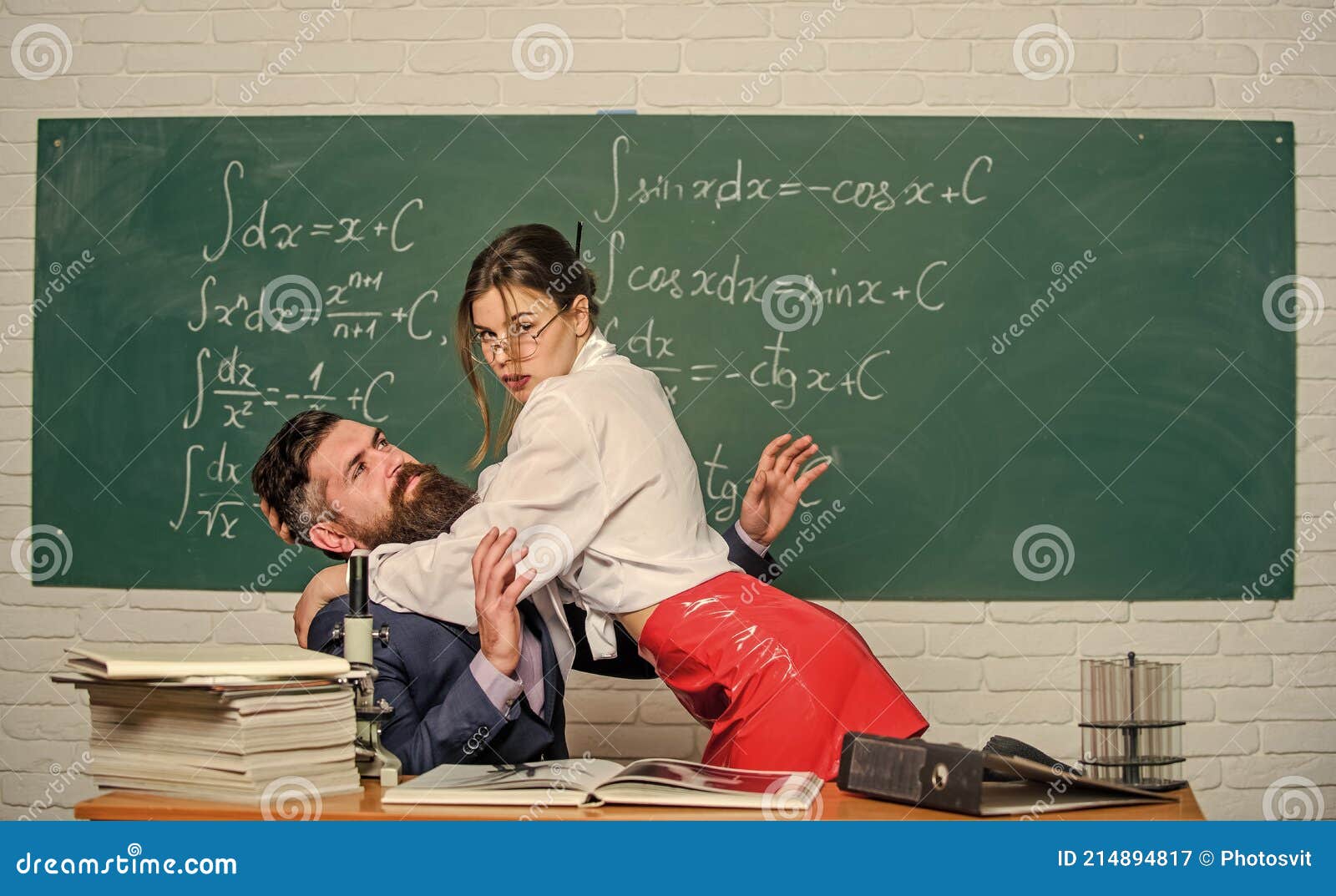 Xxx Sex English School Sex Xxx Sex English Sex - Teacher Student Flirting. Sexual Provocation. Provoke Sexual Desire.  Initiative Girl. Harassment at Work Stock Image - Image of desire, lovers:  214894817