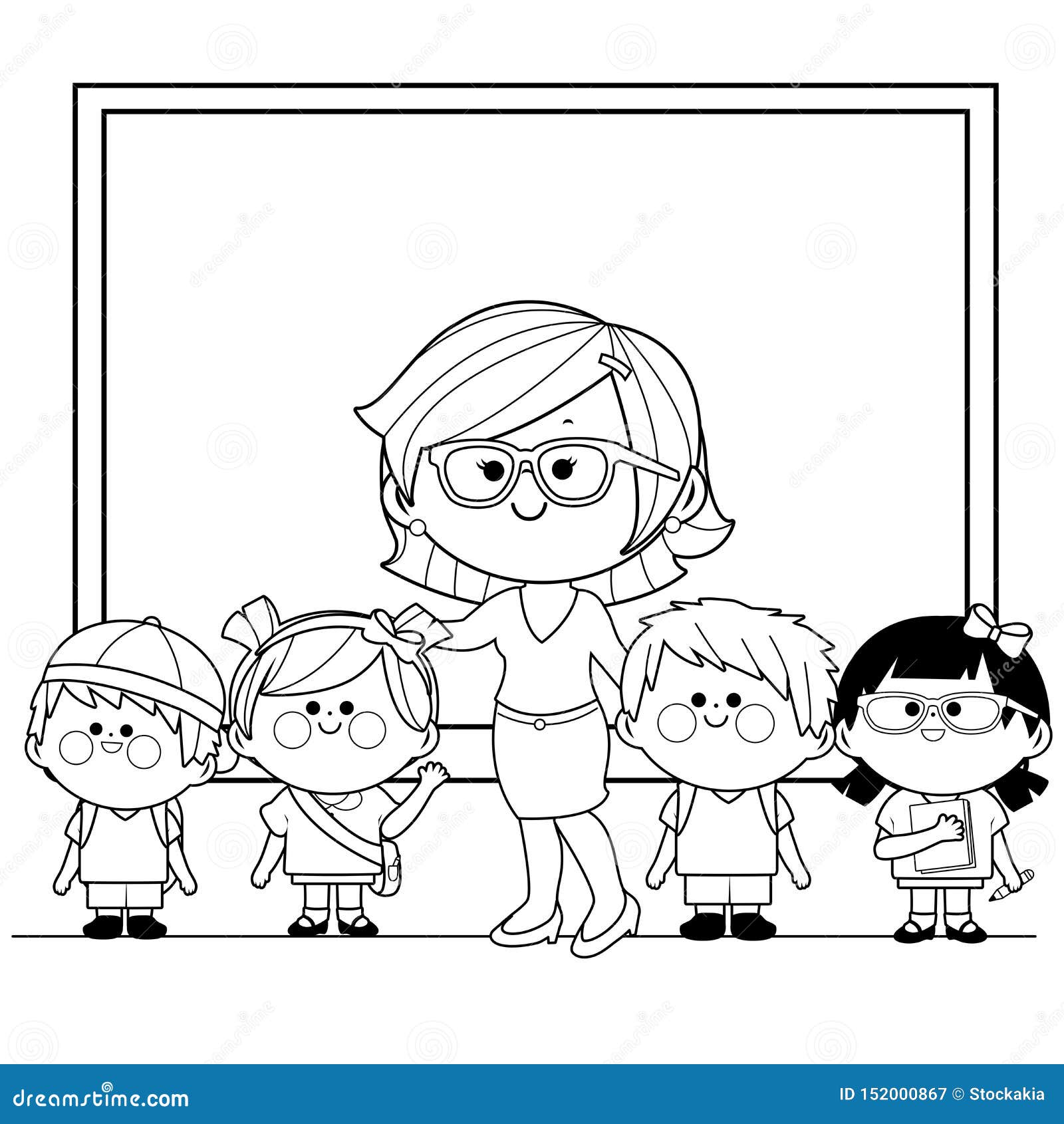 Teacher And Students Coloring Pages