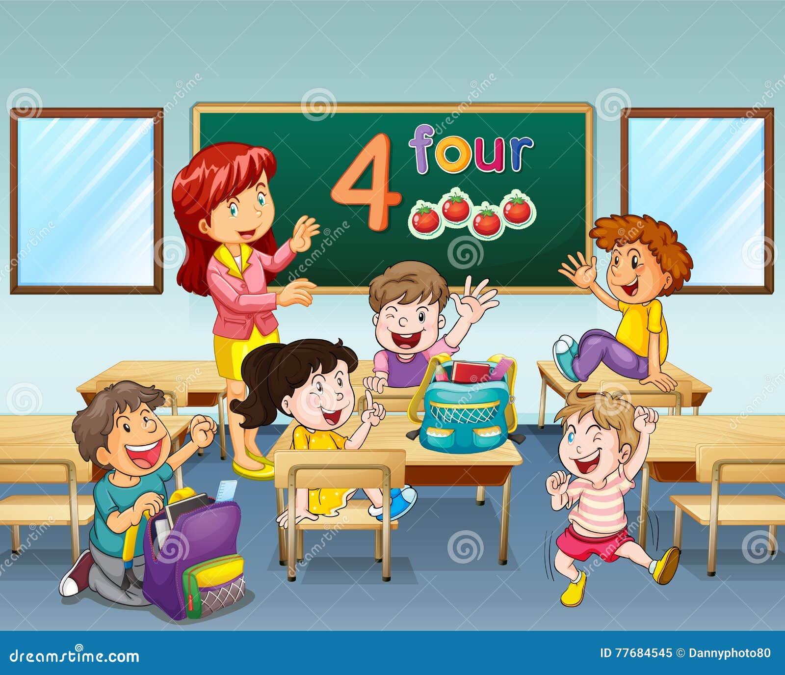 students in classroom clipart