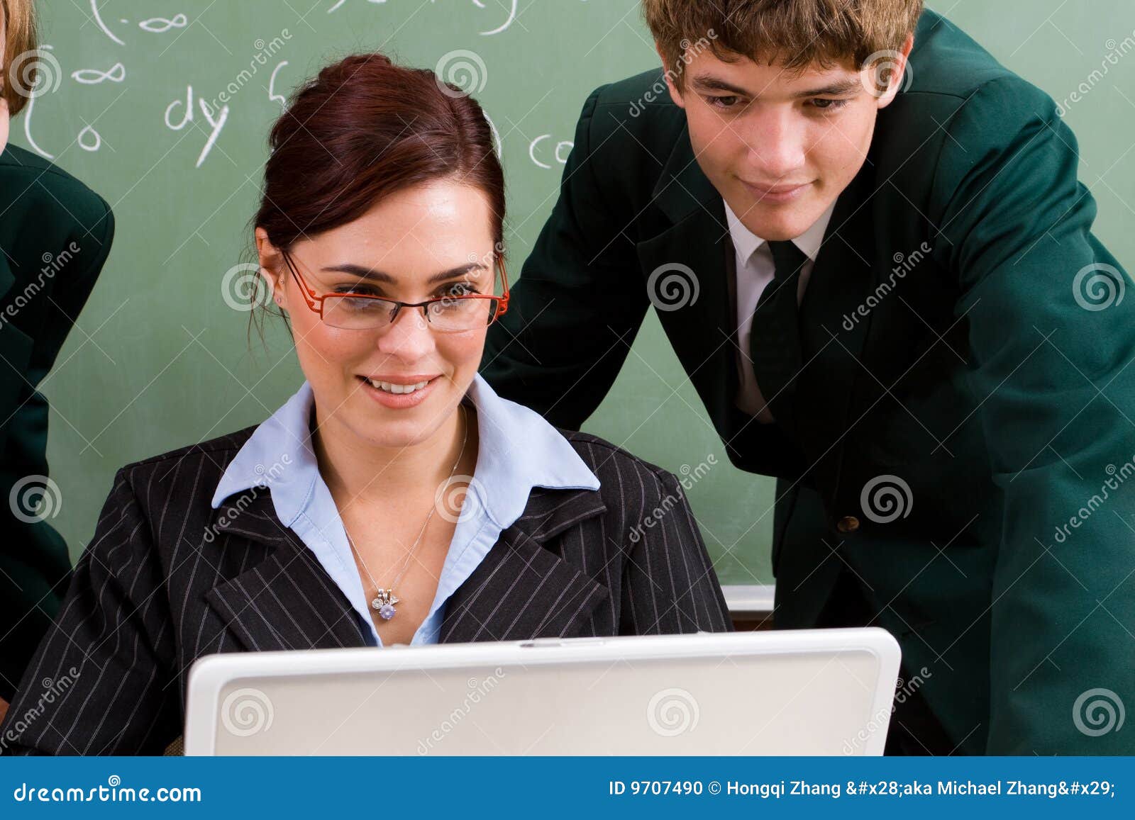 Teacher Teaching Computer Stock Photo - Image: 9707490