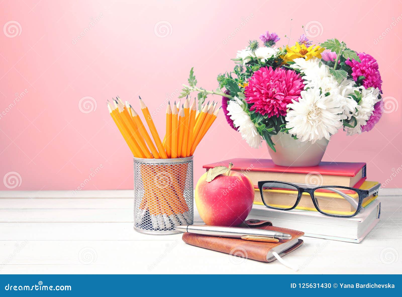Teachers Day,empty Copy Space Background. Stock Photo - Image of back,  symbol: 125631430
