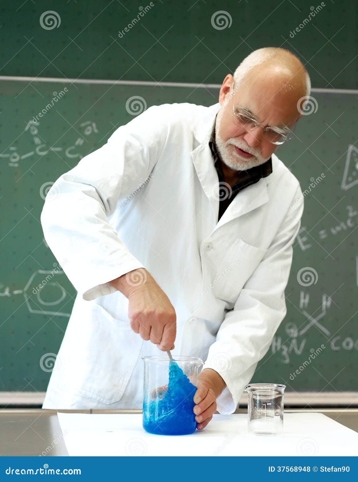 Teachers Experimented before Class Stock Photo Image of chemical