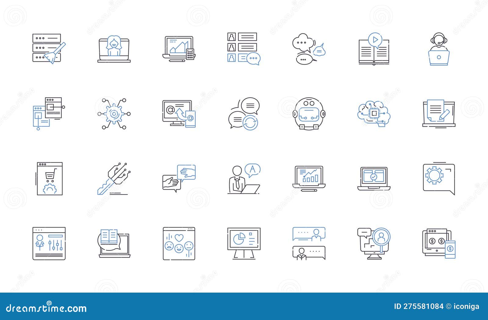 teaching line icons collection. educate, instruct, tutor, learn, mentor, guide, train  and linear 