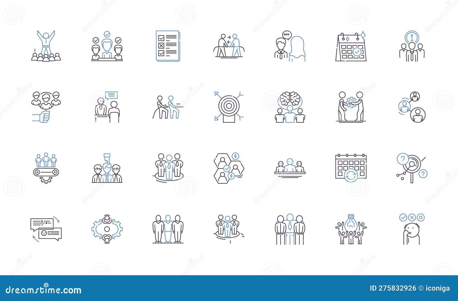 teaching staff line icons collection. educators, professors, instructors, teachers, mentors, coaches, lecturers 