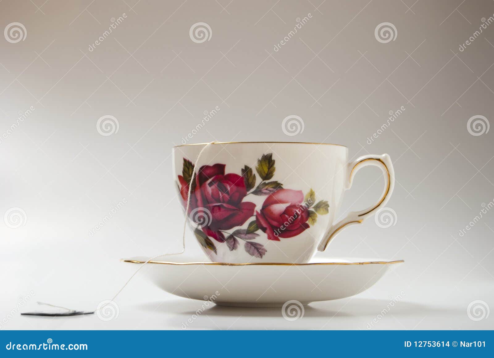 Teacup with Bag stock photo. Image of burgundy, gold 12753614