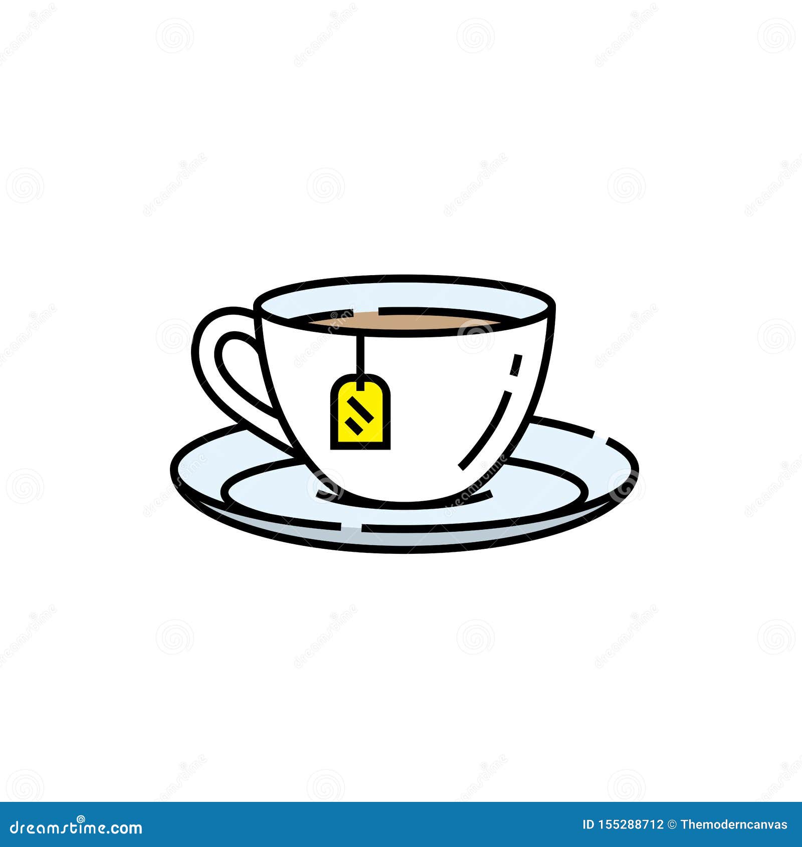 teacup line icon