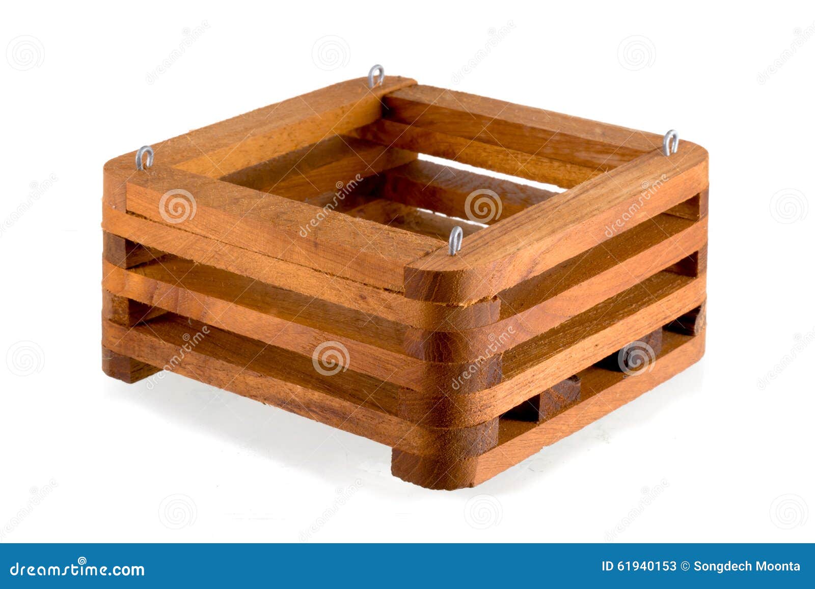 Teak Wooden Baskets RoyaltyFree Stock Photography