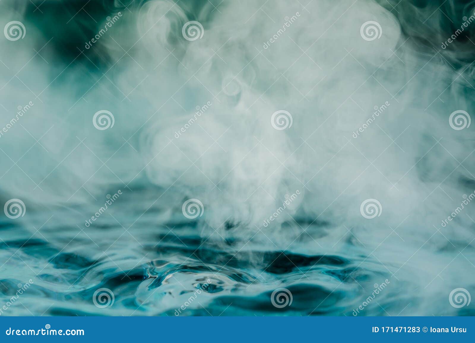 Blue Background Steam Design Gentle Light Stock Photo 1254034084