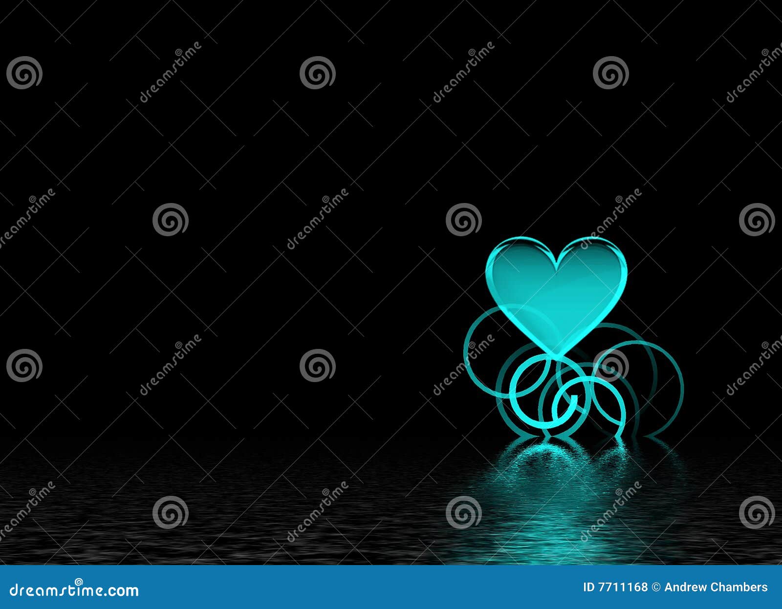 Teal Heart stock illustration. Illustration of heart, water 7711168