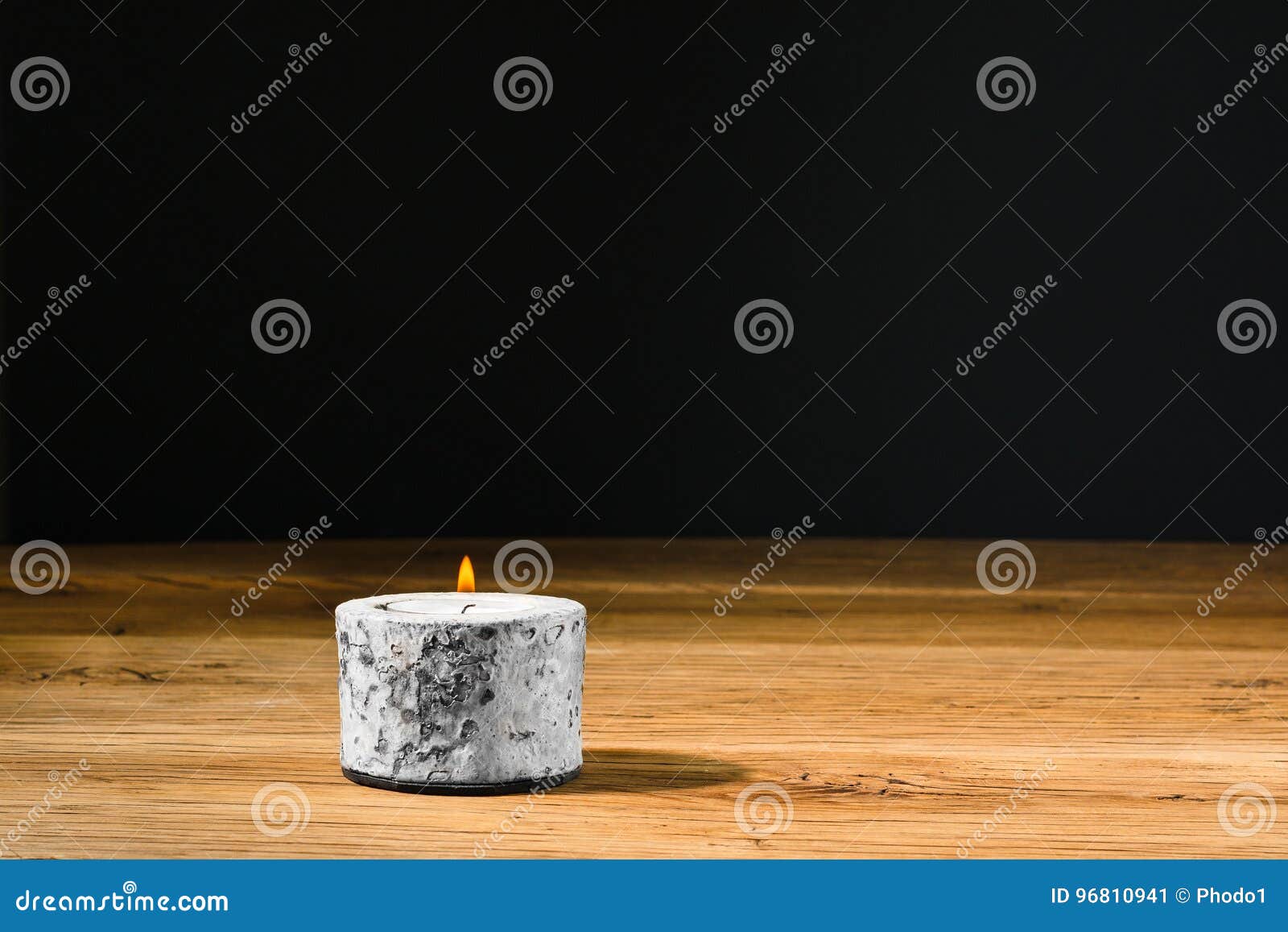 Tealight or Candle in Holder Kitchen Table Stock Image Image of