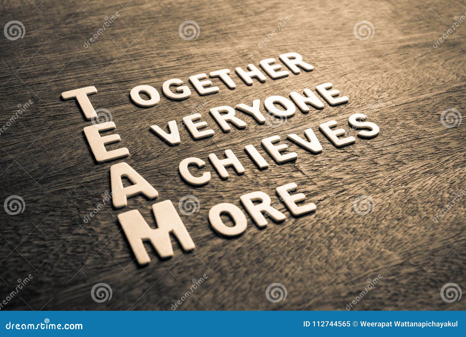 Team Acronym On Wood Stock Image Image Of Meaning Definition