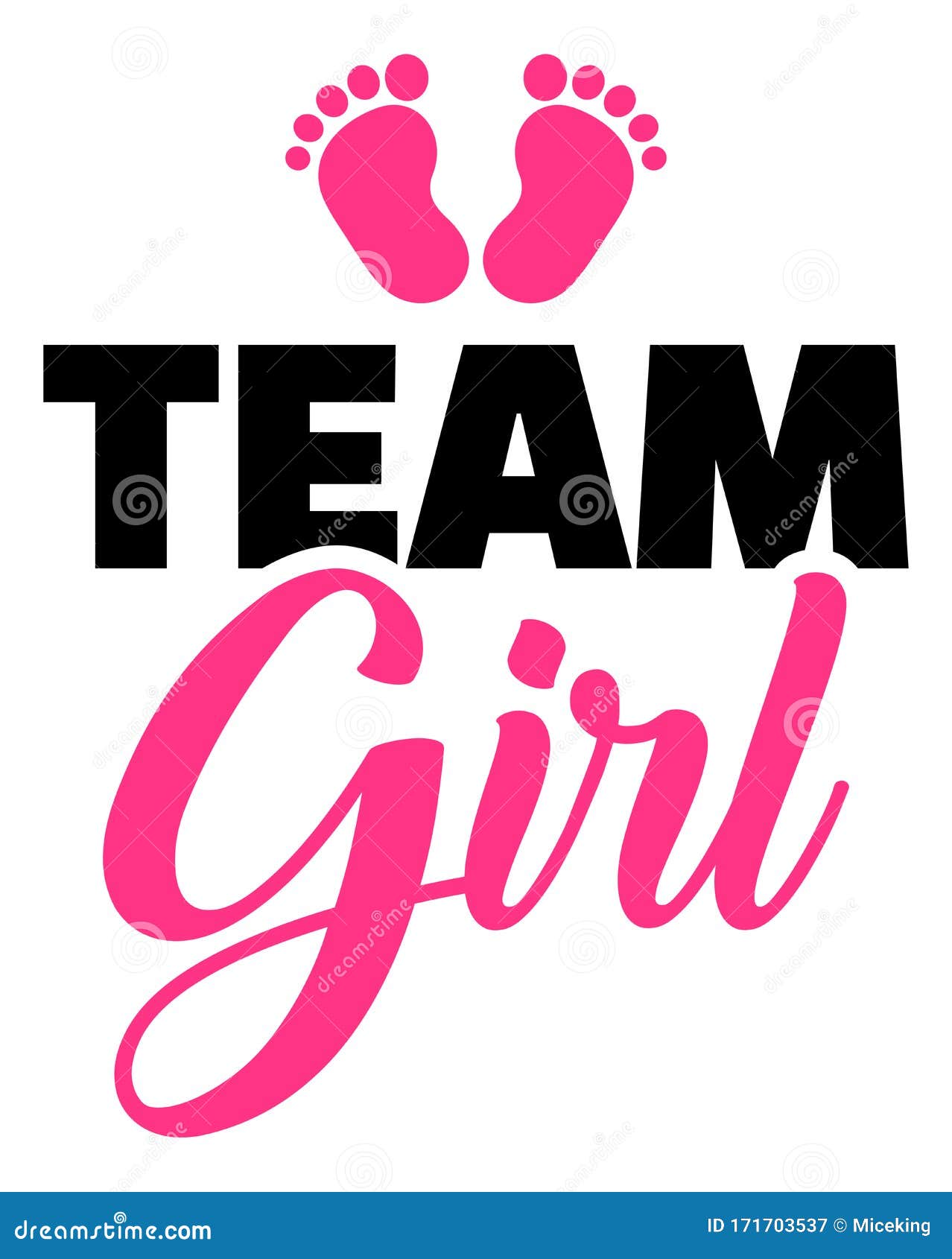 Team baby girl pink stock vector. Illustration of infant 171703537