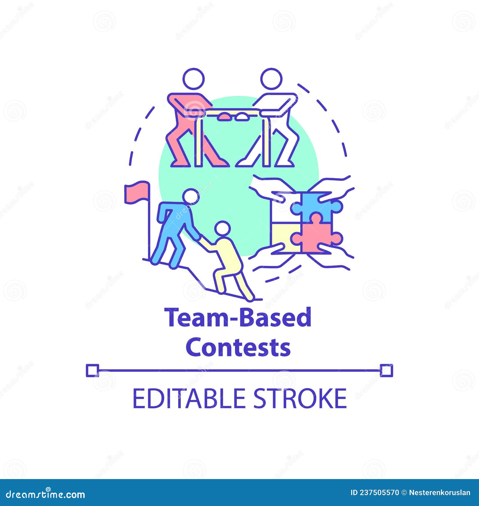 team-based contests concept icon