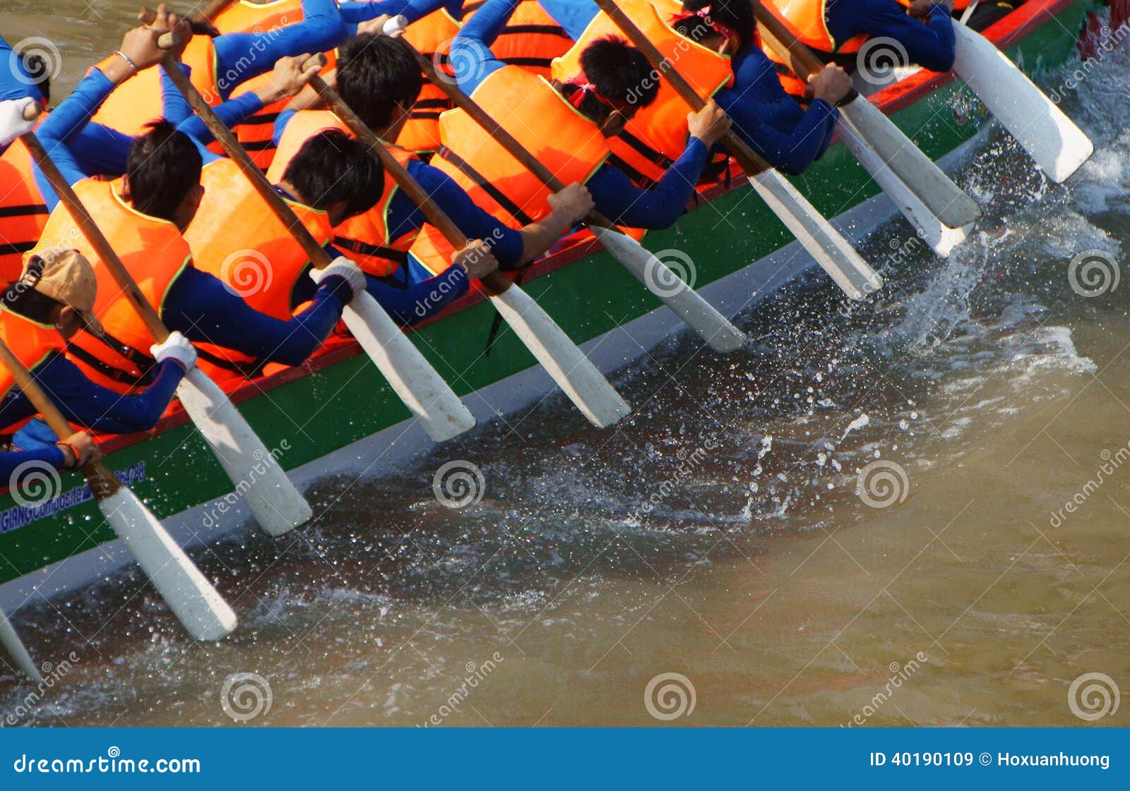 team building activity, rowing dragon boat race editorial