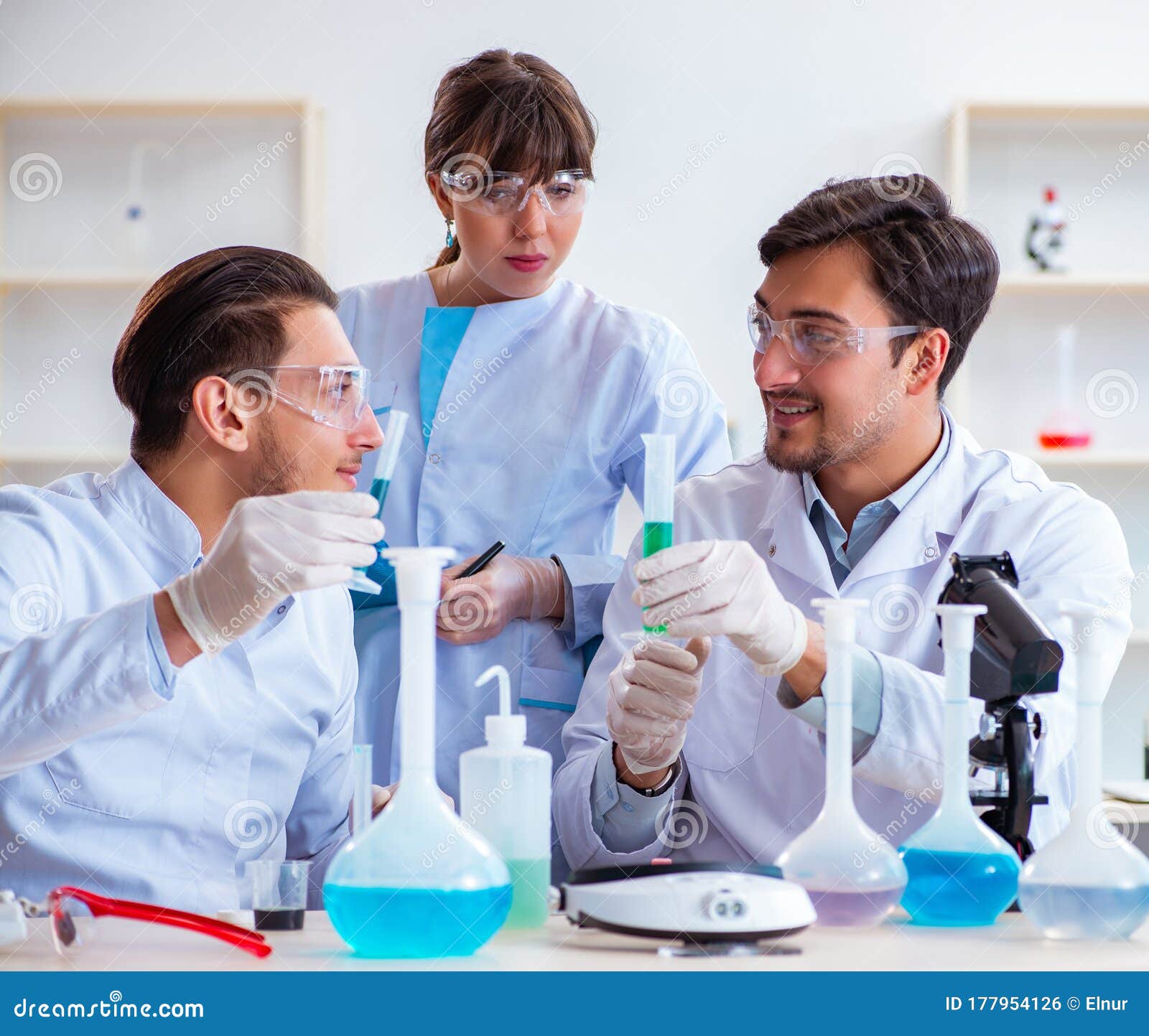 Team of Chemists Working in the Lab Stock Photo Image of pharmacology colleagues: 177954126 Team of Chemists Working in the Lab Stock Photo Image of pharmacology colleagues: 177954126