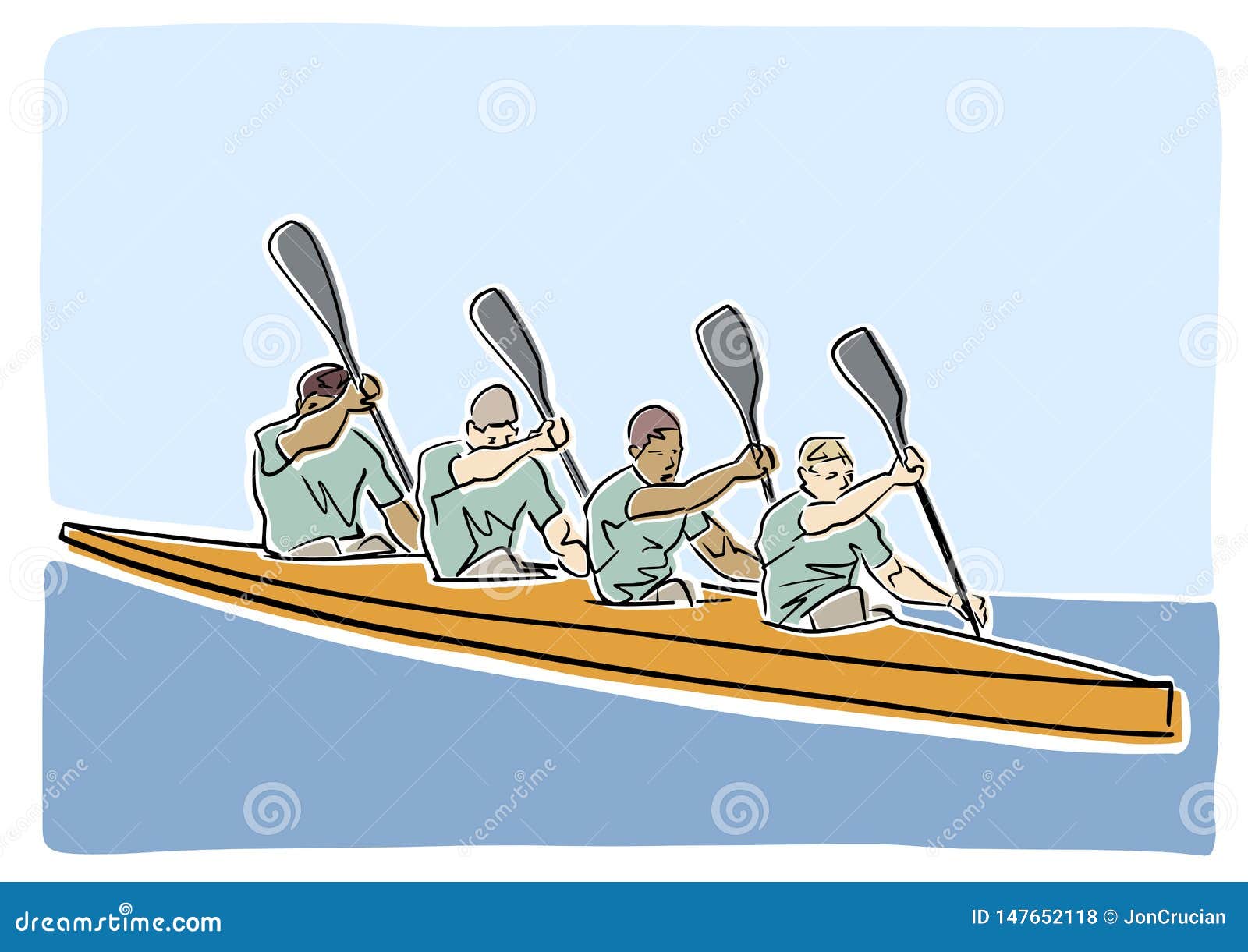 Academic Rowing Contour Vector Illustration, Academic Rowing Vector ...