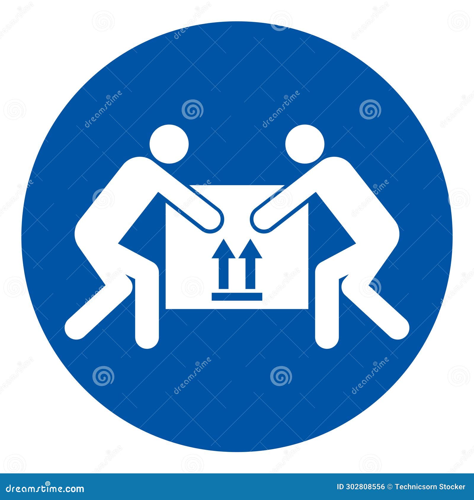 Team Lifting Required Symbol Sign,Vector Illustration, Isolated on