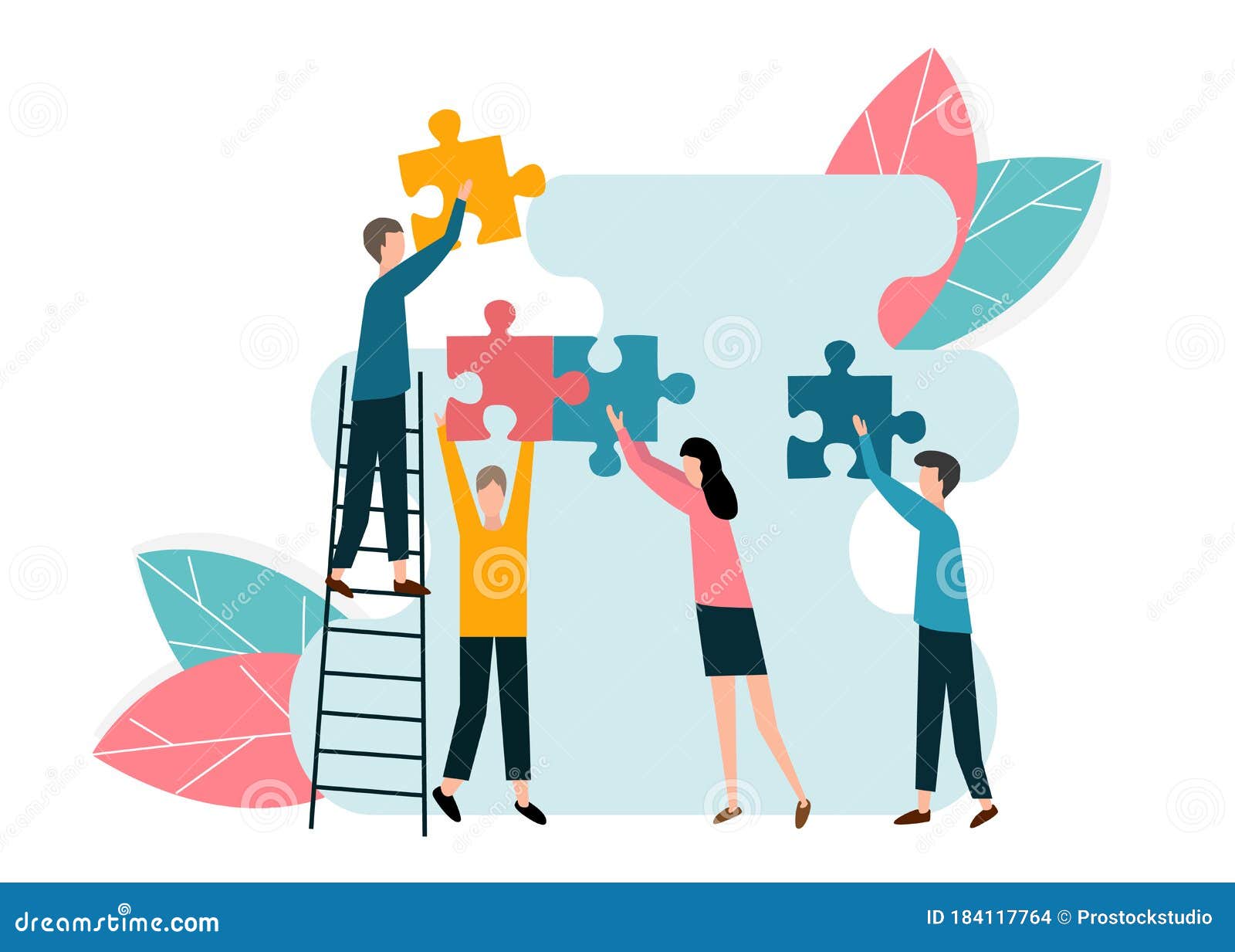 Two People Working Together Clipart