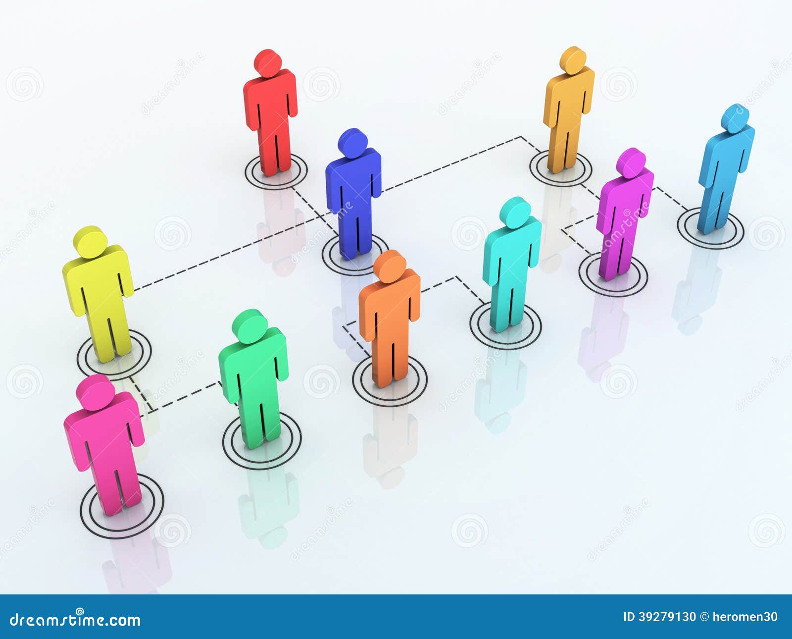 Team organization chart stock illustration. Illustration of figure ...