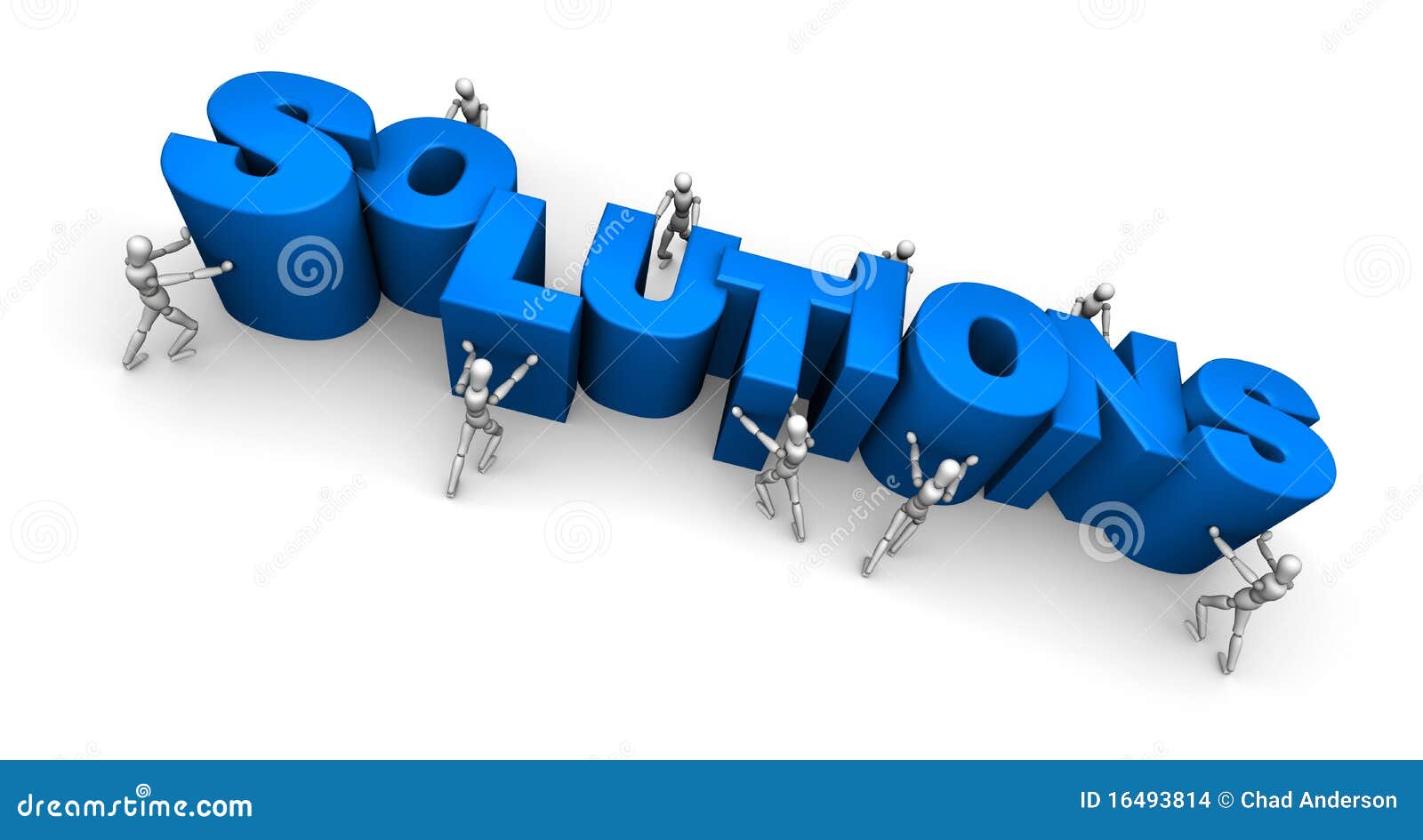 Team Of People Making The Word Solutions Stock Images Image 16493814
