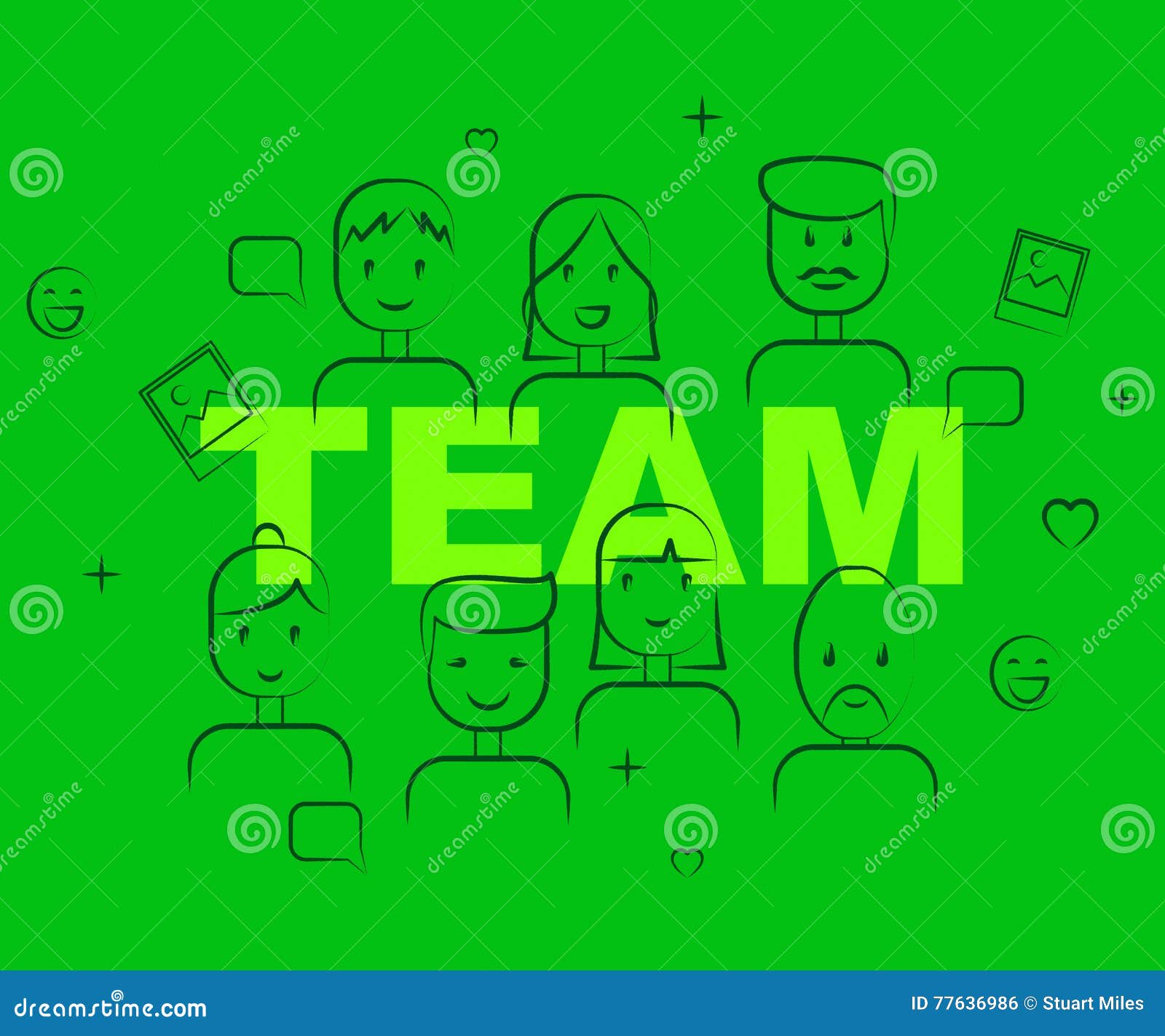Team Of People Shows Teamwork Zusammenarbeit Und Teams Stock Abbildung Illustration Von Team Einheit