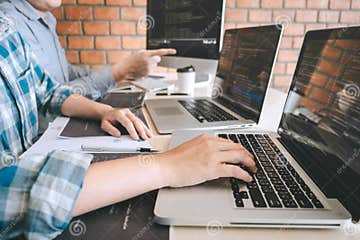 Team of Professional Developer Programmer Cooperation Meeting and ...