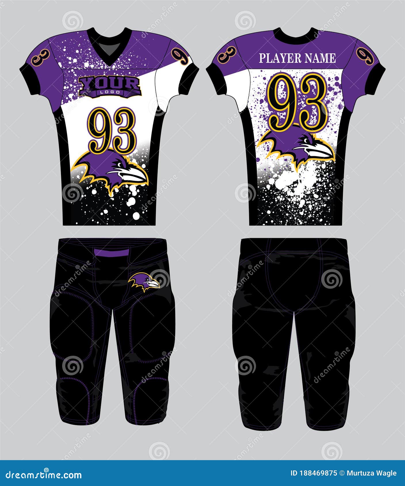 black and purple jersey