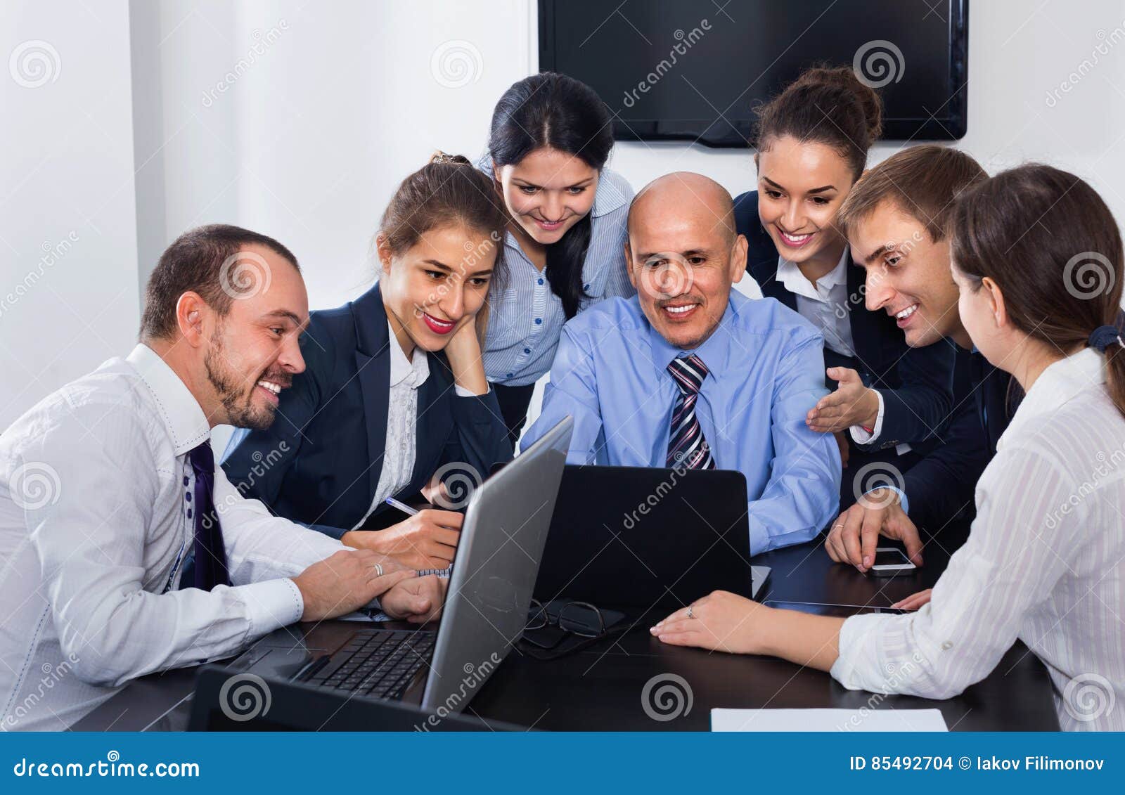Team Sharing Ideas on Project during Coffee Break Stock Photo Image