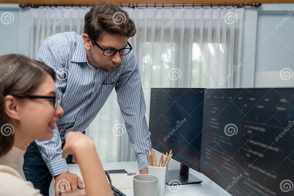 Team Developers Program Thinking Newest Coding Creative Website ...