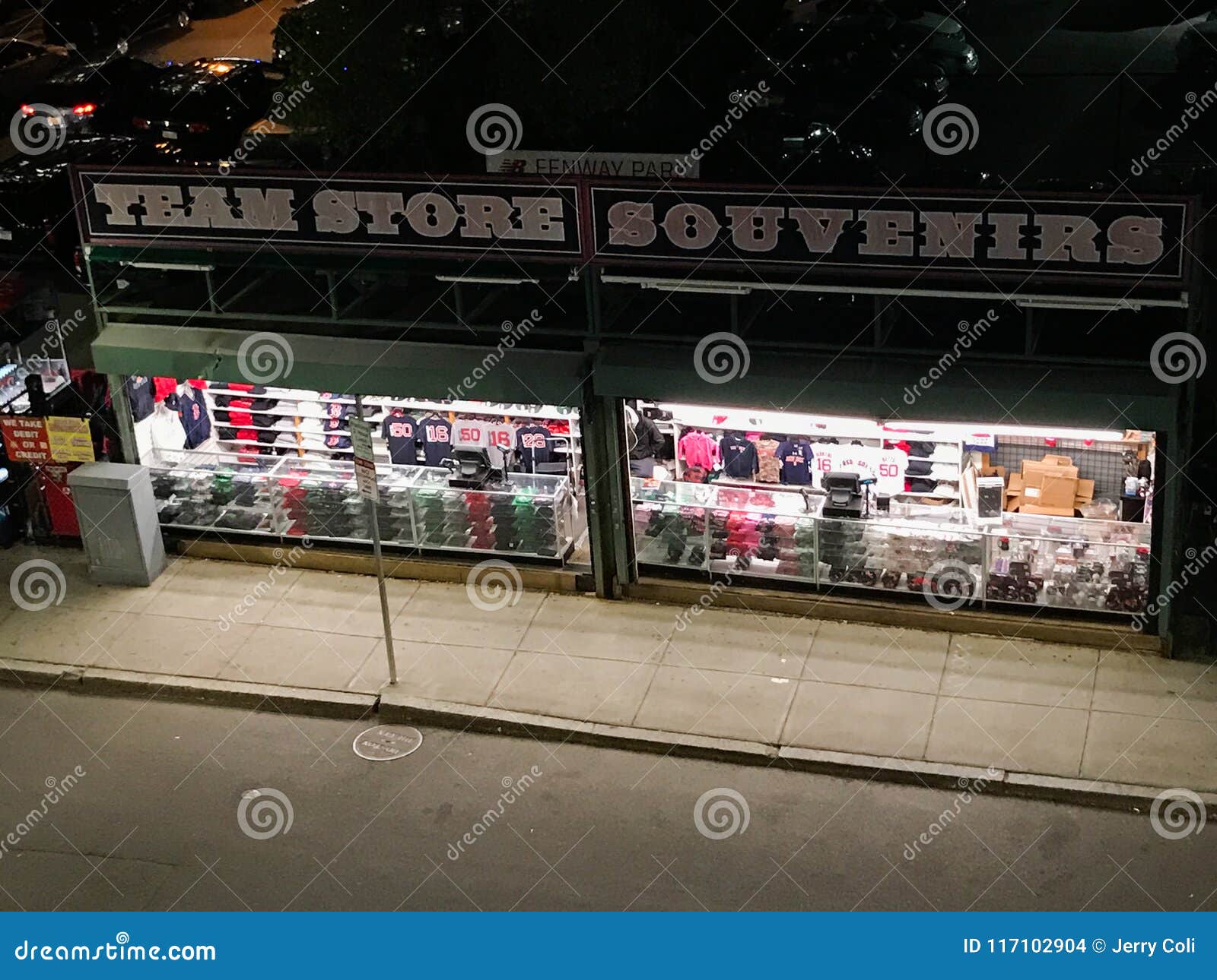 Team Store Souvenirs Outside Fenway Park Editorial Stock Image